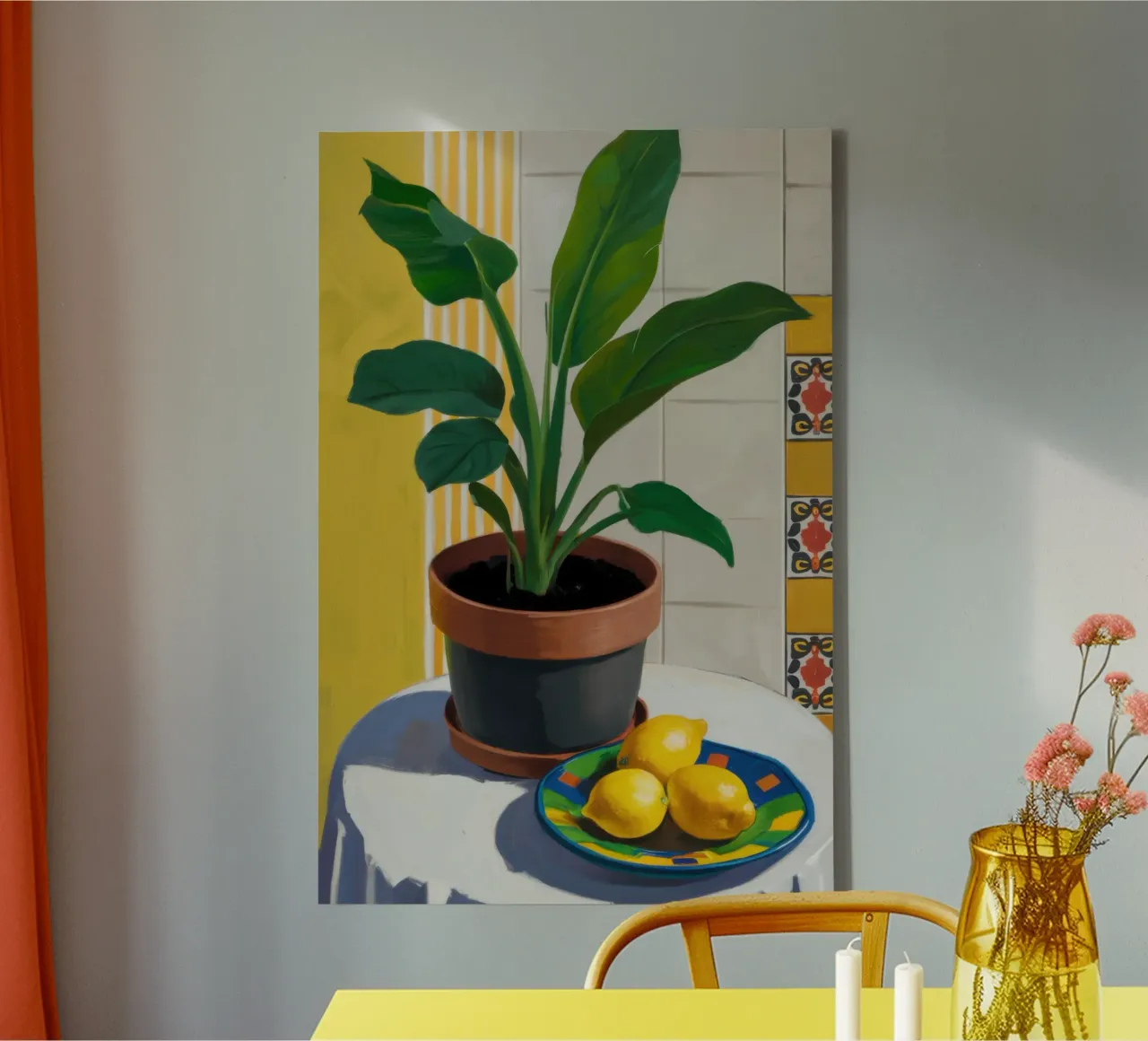 Lemon Tree Tile canvas by Pale Aura