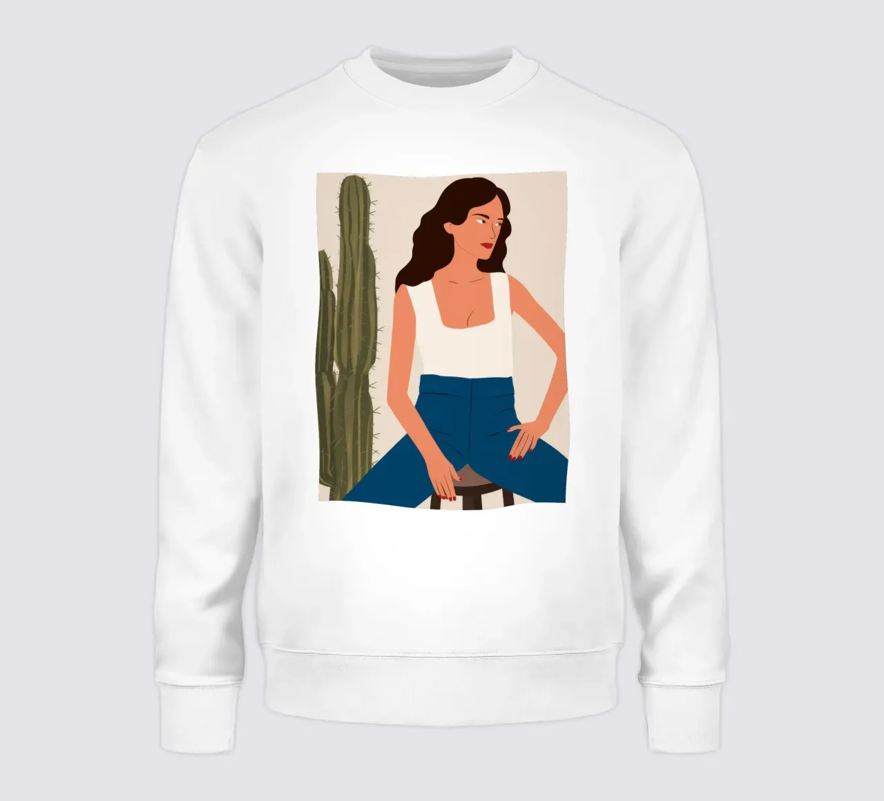 Cactus e jeans felpa da Marigold Tiga