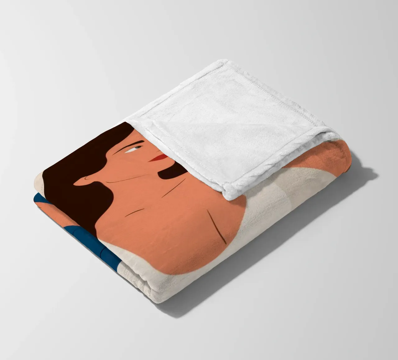 Cactus and Jeans fleece blanket by Marigold Tiga