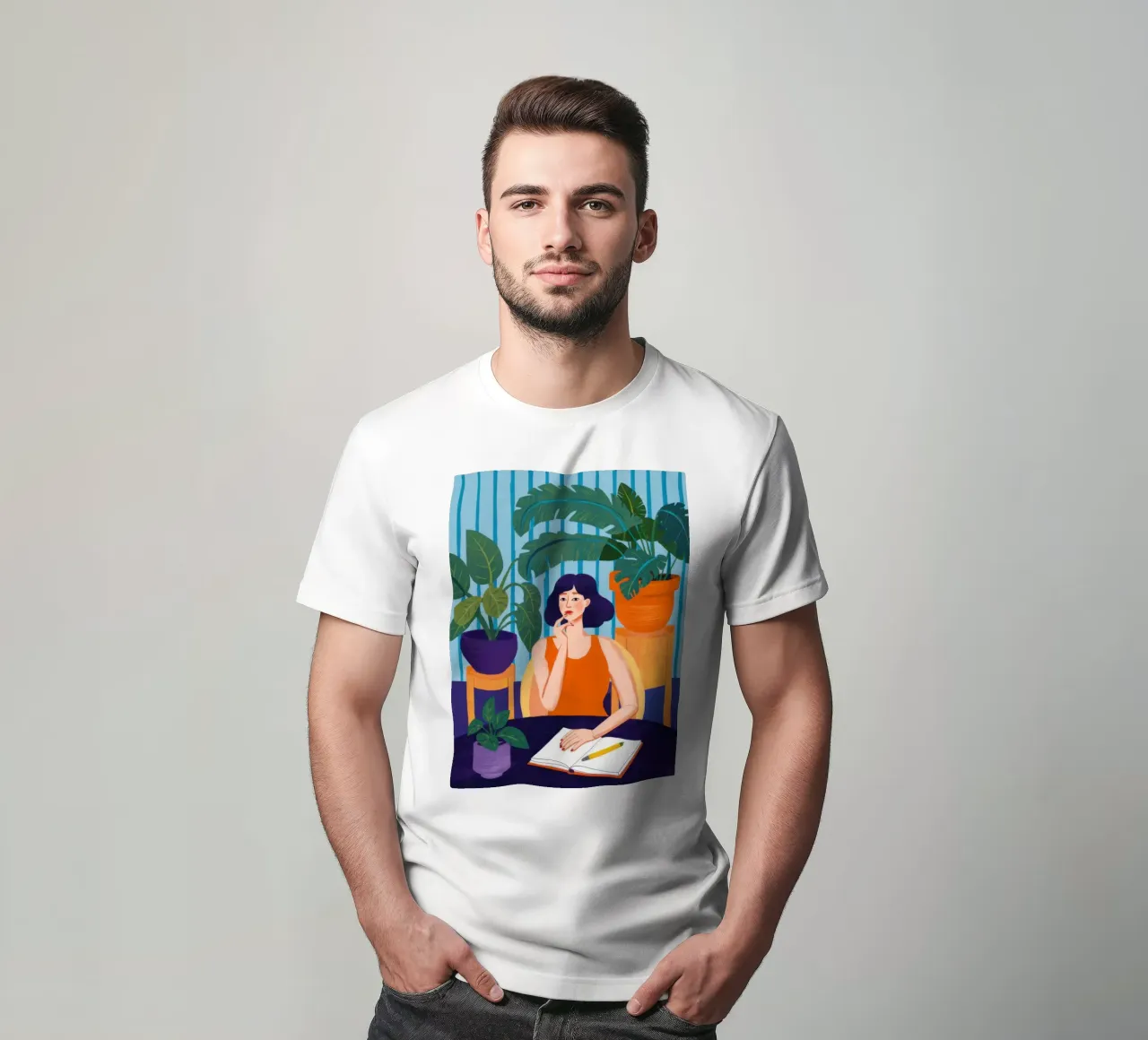 Angolo delle piante contemplative t-shirt da Pale Aura