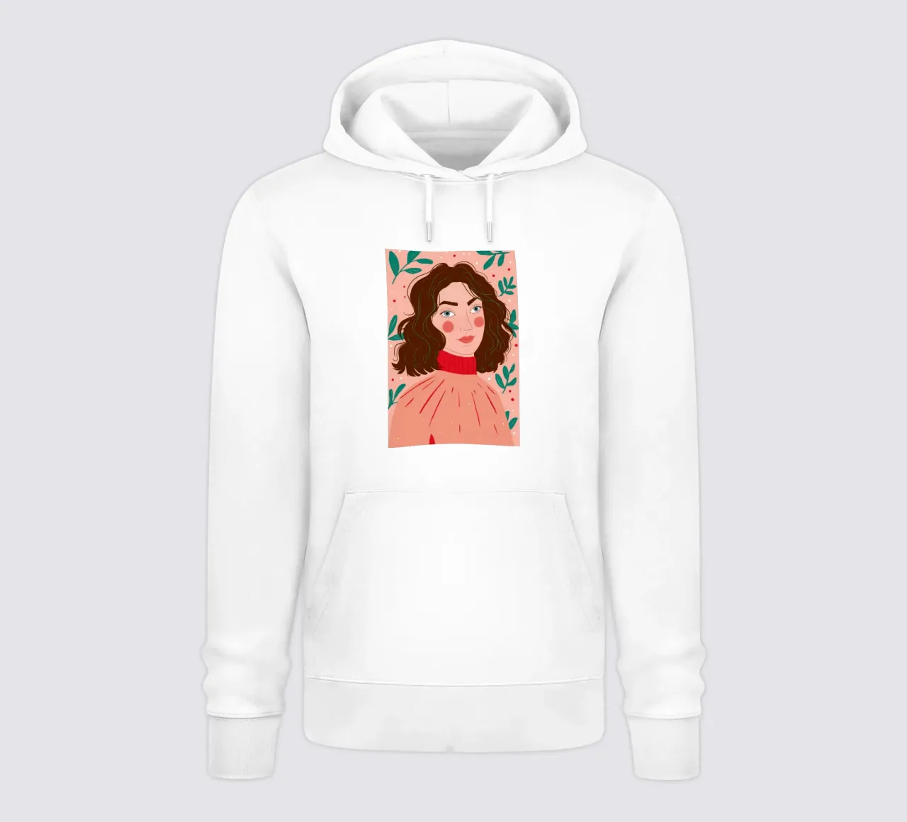 Contemplazione sul maglione rosa felpa con cappuccio da Marigold Tiga