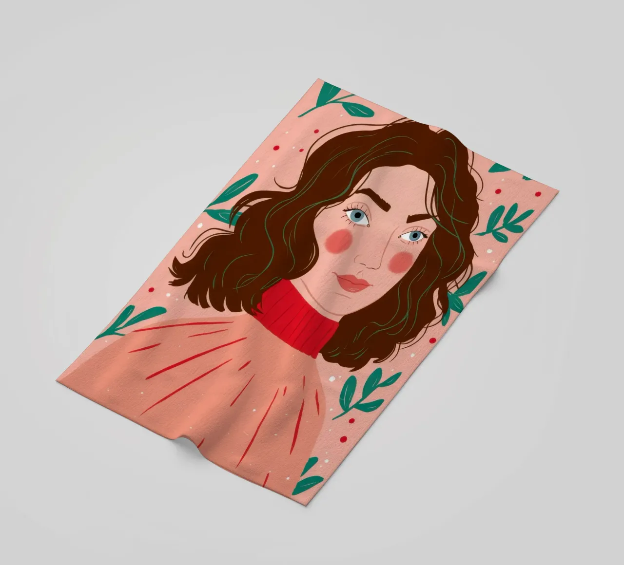Contemplazione sul maglione rosa telo mare da Marigold Tiga