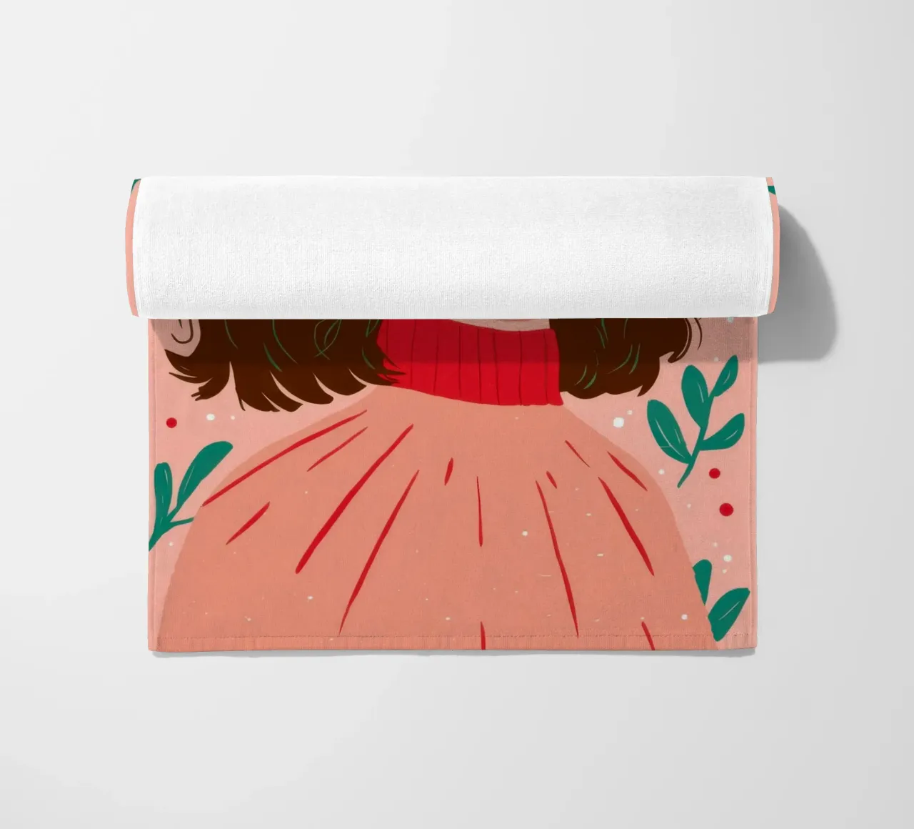 Contemplazione sul maglione rosa telo mare da Marigold Tiga