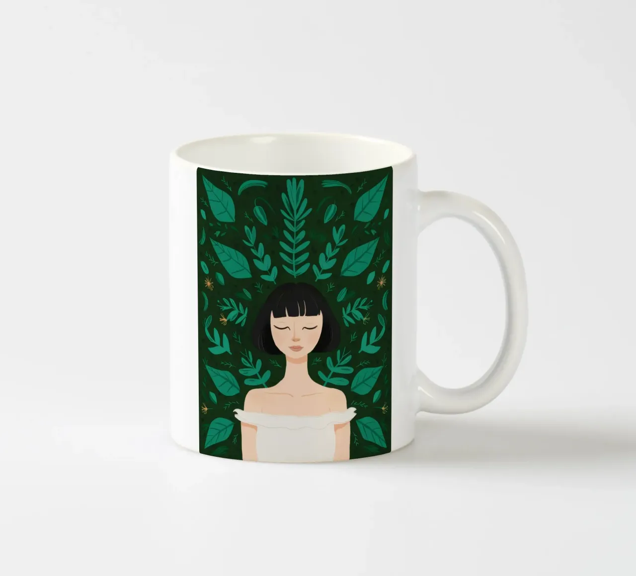 Abbraccio di foglie tazza in ceramica da Sentinel Glow