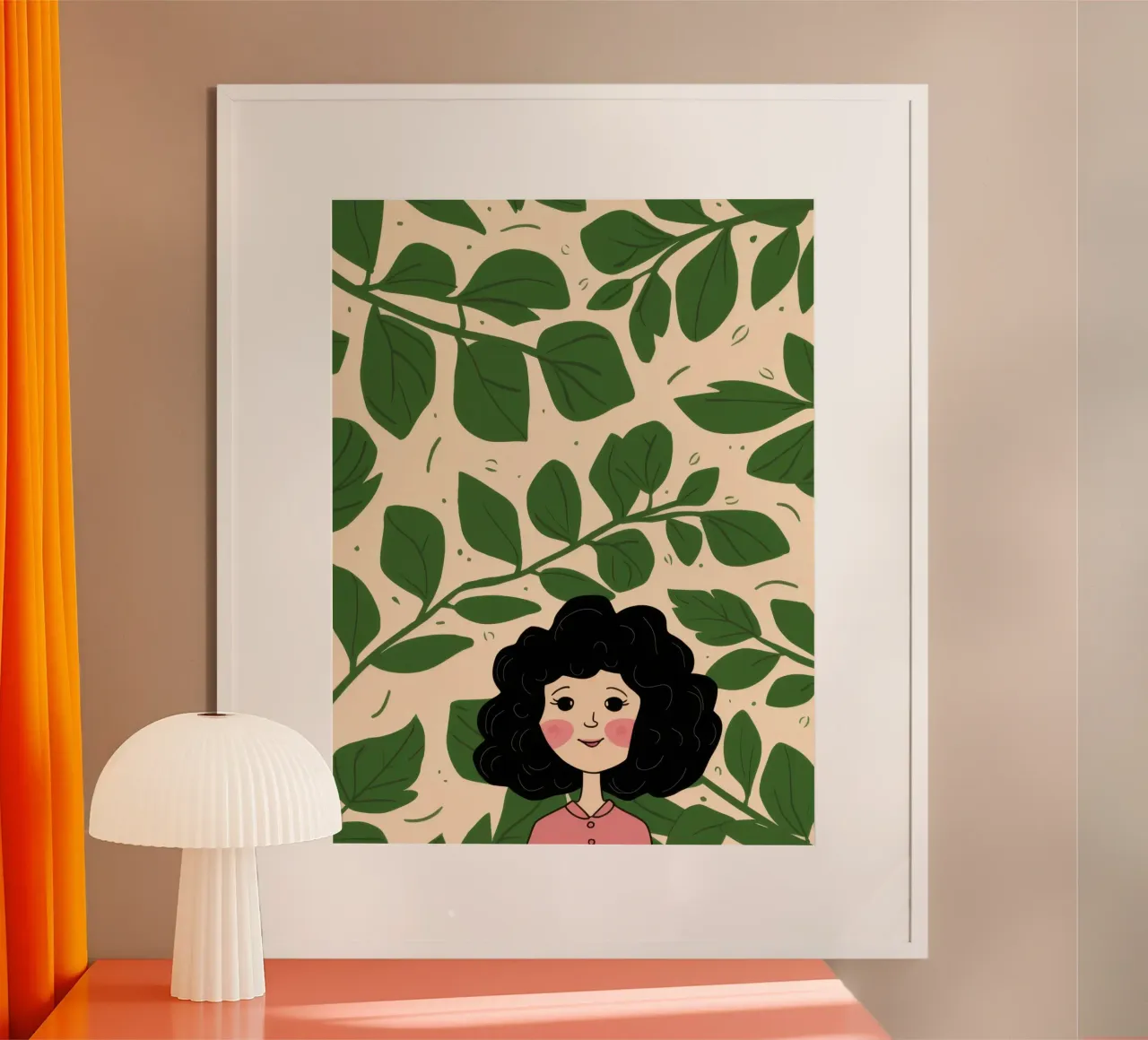 Madre e figlio se ne vanno poster con telaio in plastica da Marigold Tiga