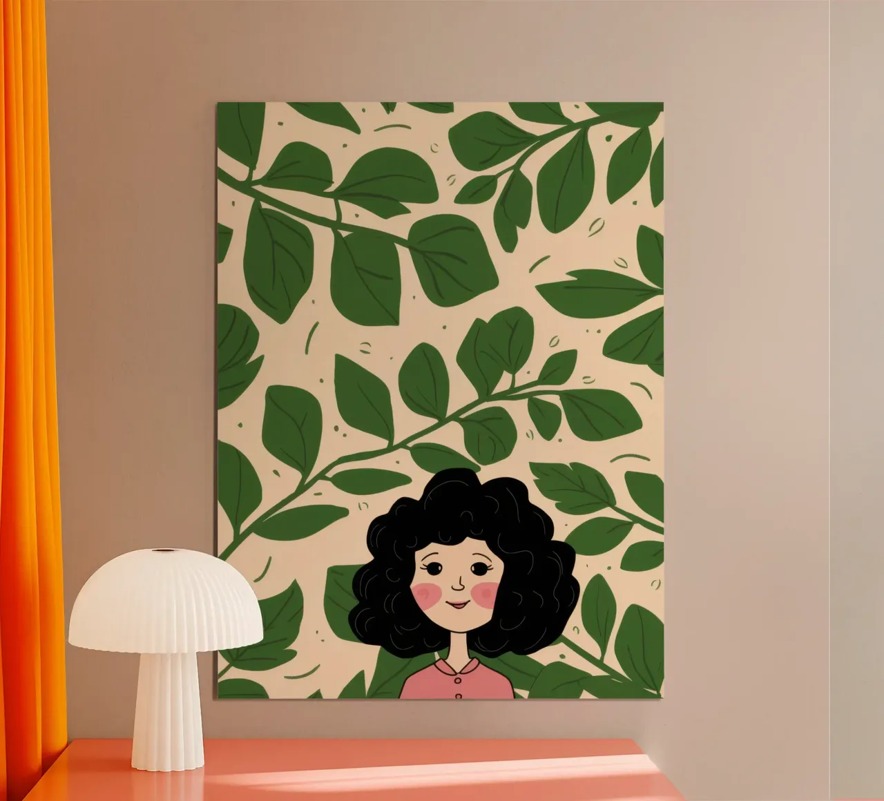 Madre e figlio se ne vanno poster con telaio in plastica da Marigold Tiga