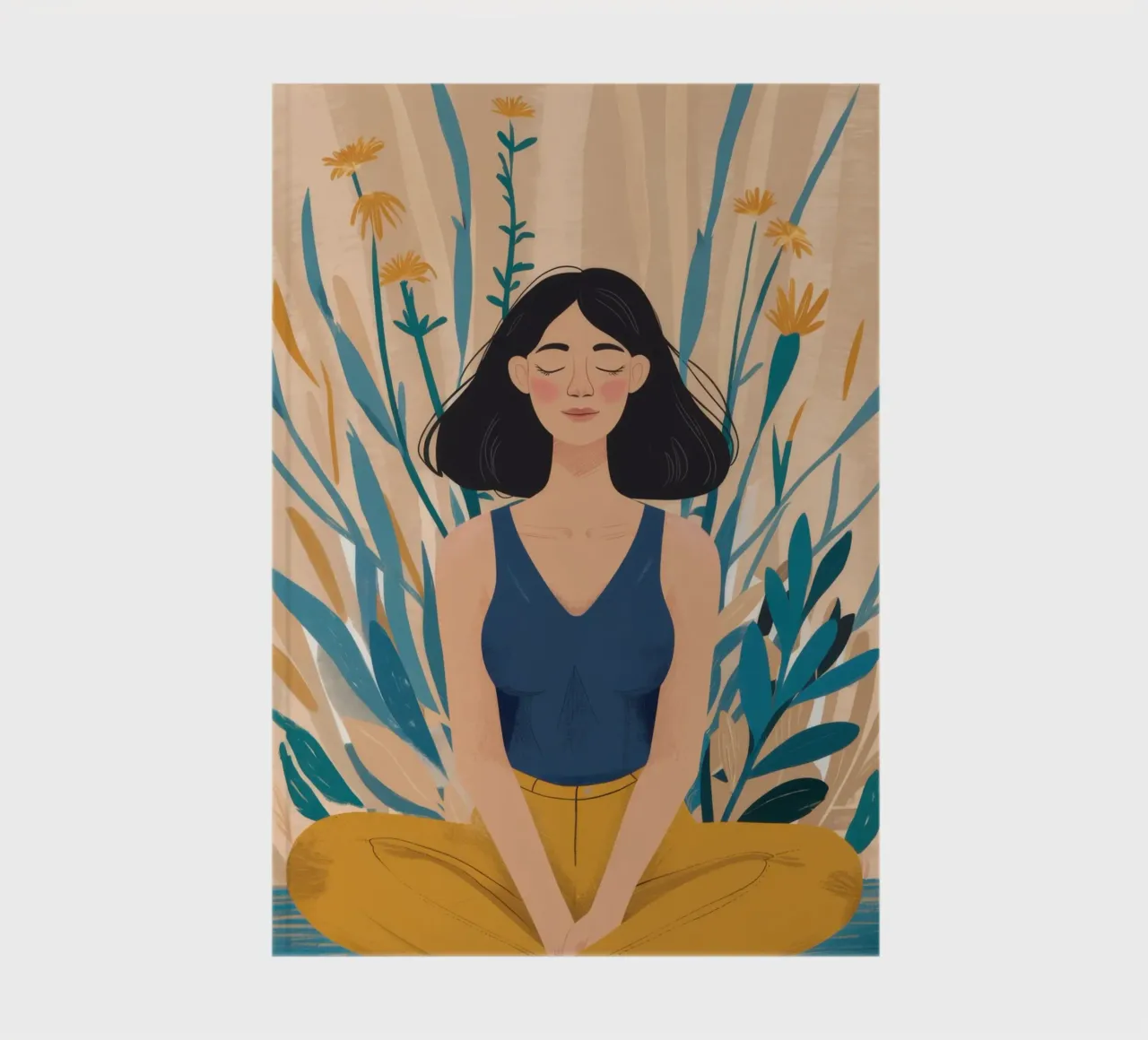 Lotus-Pose Meditation Notizbuch von Marigold Tiga