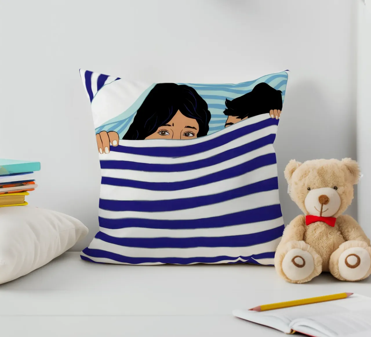 Letto a righe cuscino da Marigold Tiga