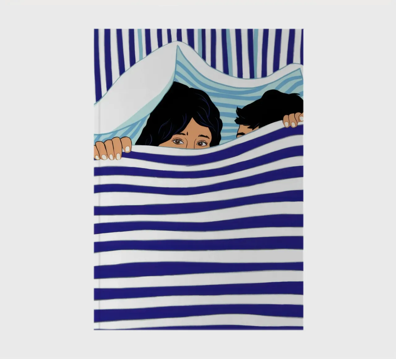 Striped Bed Slumber notebook by Marigold Tiga