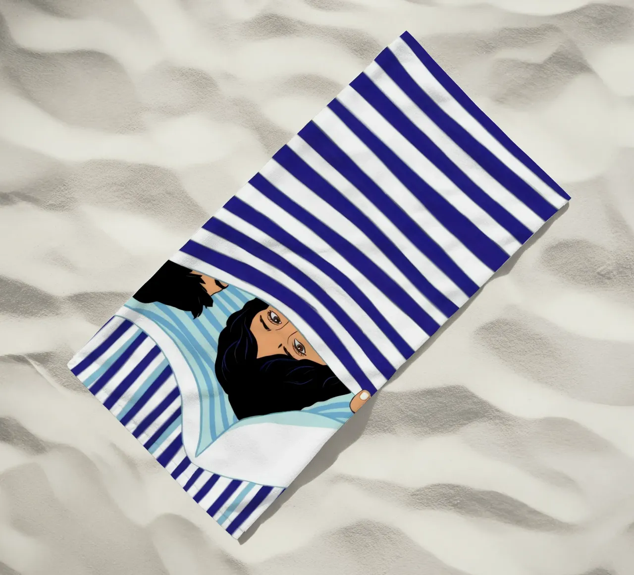 Letto a righe telo mare da Marigold Tiga