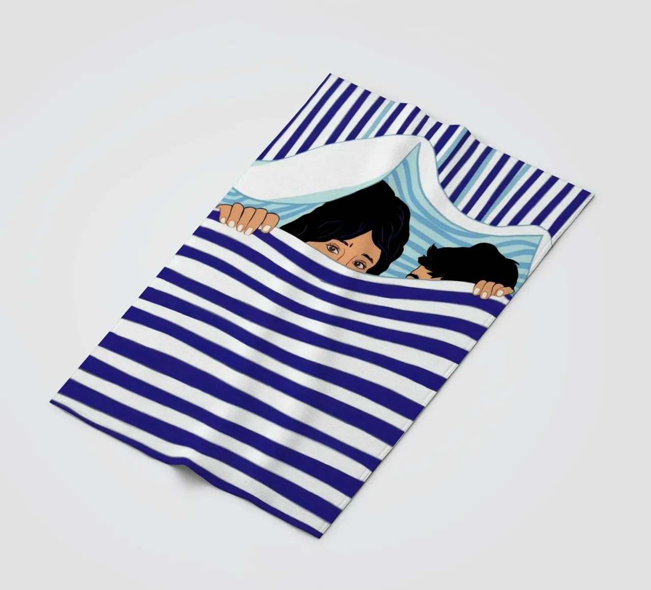 Letto a righe coperta in pile da Marigold Tiga