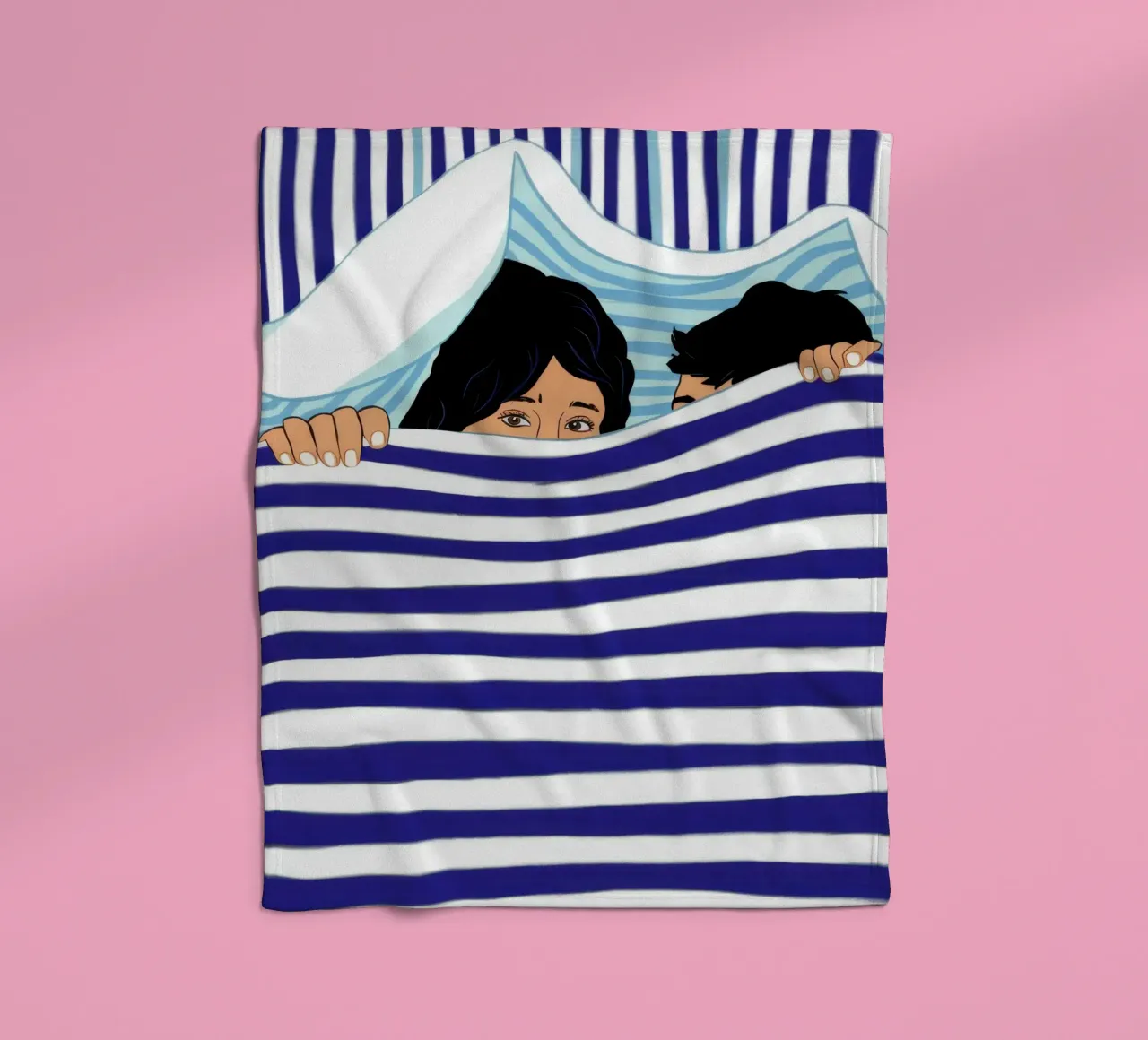 Letto a righe coperta in pile da Marigold Tiga