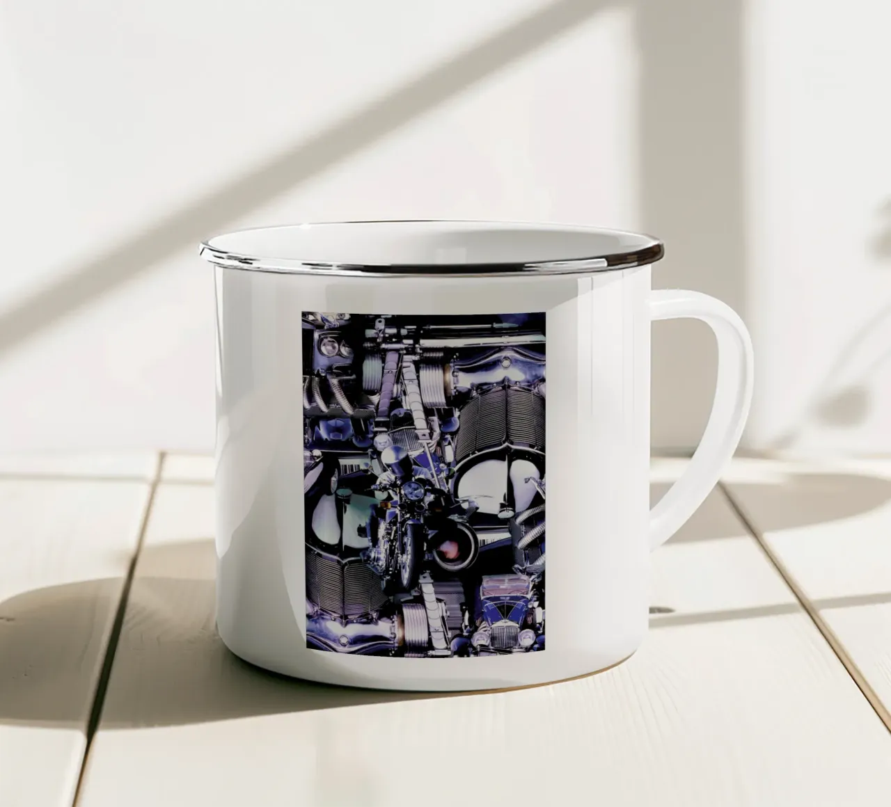 Blue Dynamic, 1980 tazza in smalto da Gothans Papierwelten