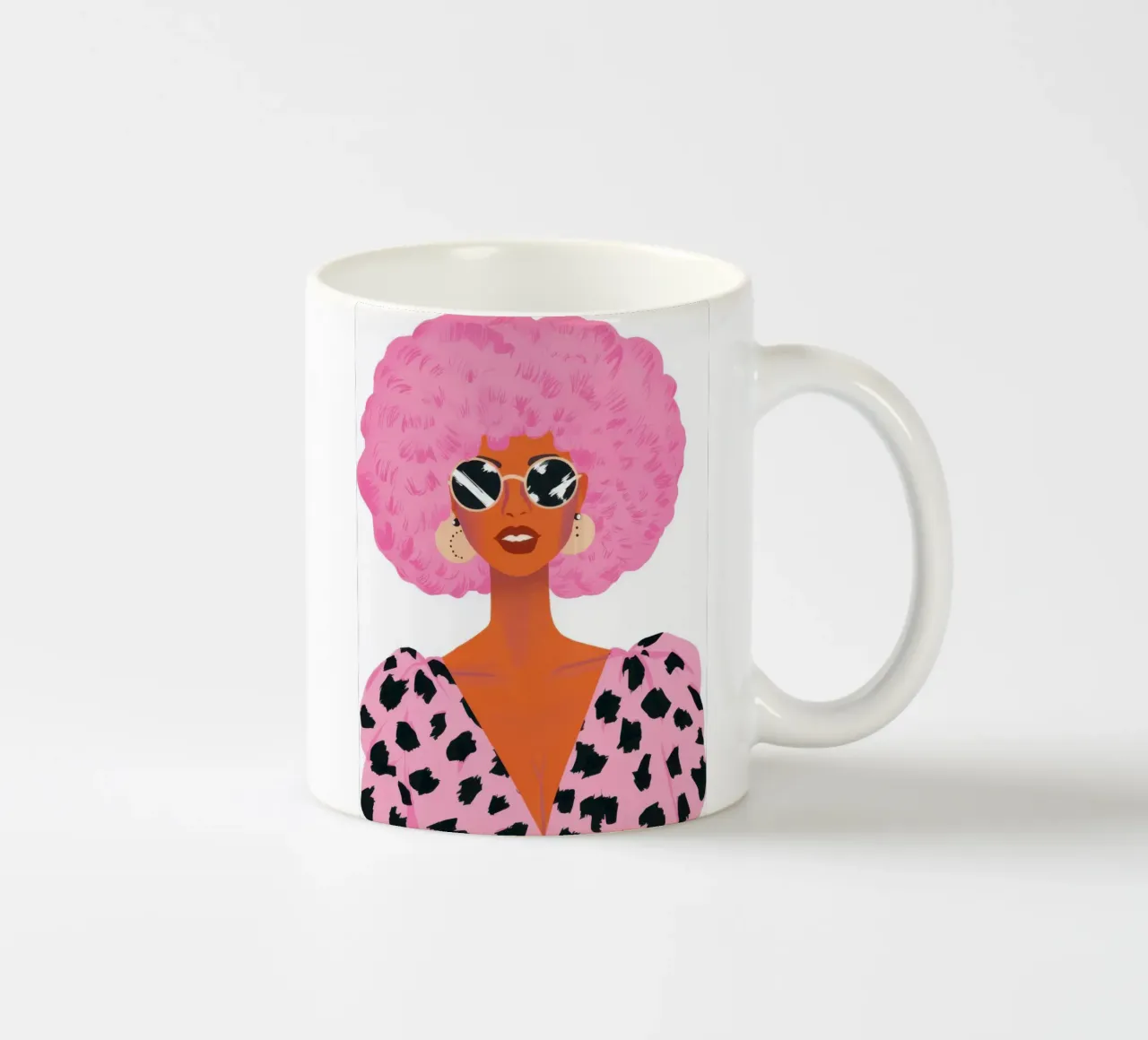 Occhiali da sole afro rosa tazza in ceramica da Sentinel Glow