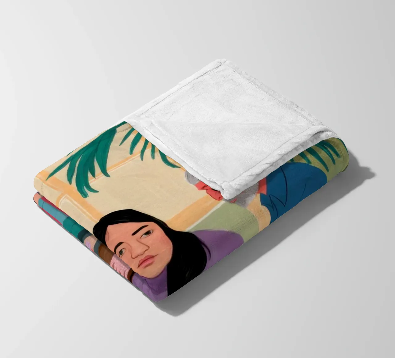 Card Game Gathering fleece blanket by Pale Aura