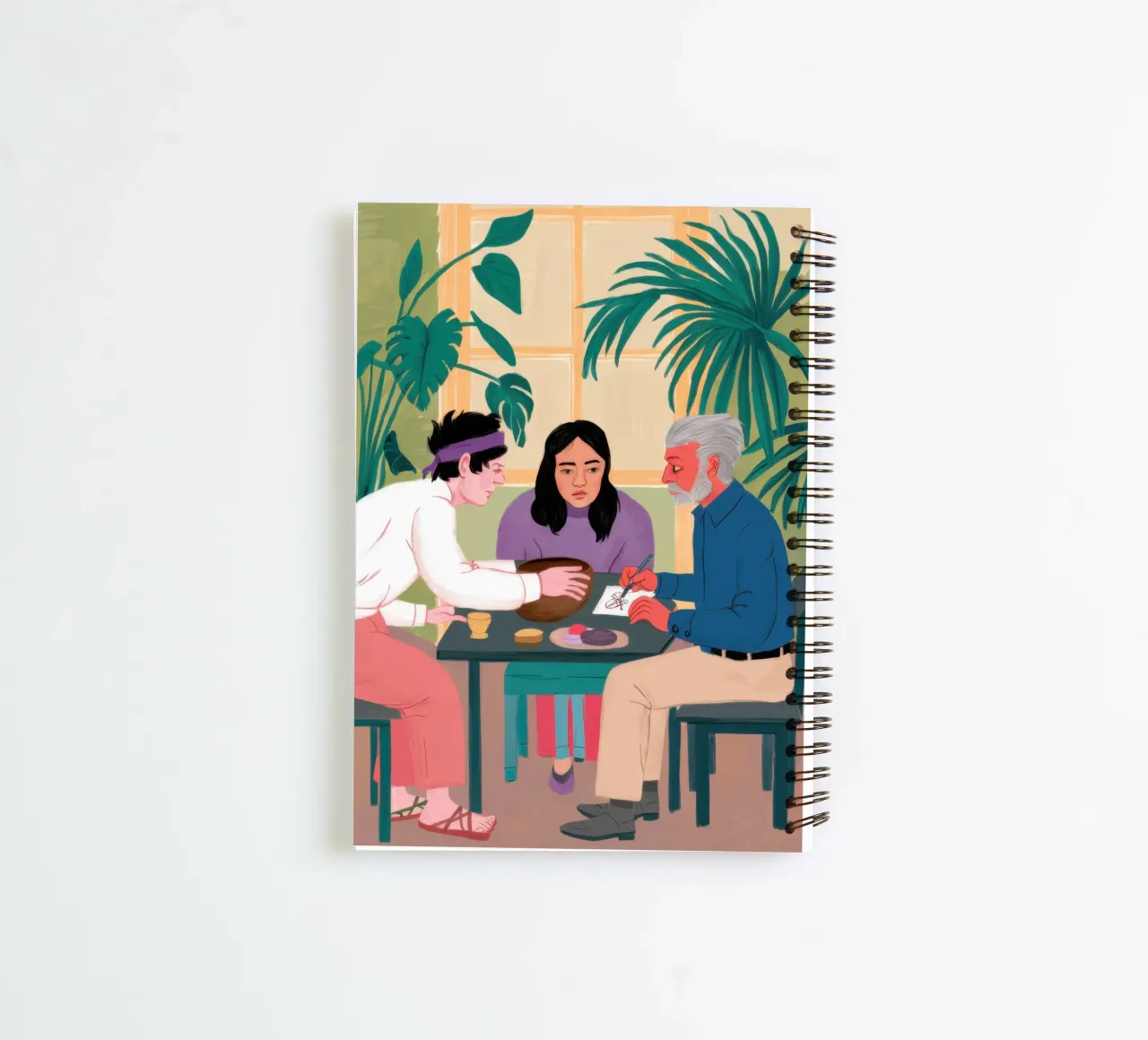 Card Game Gathering spiral notebook by Pale Aura