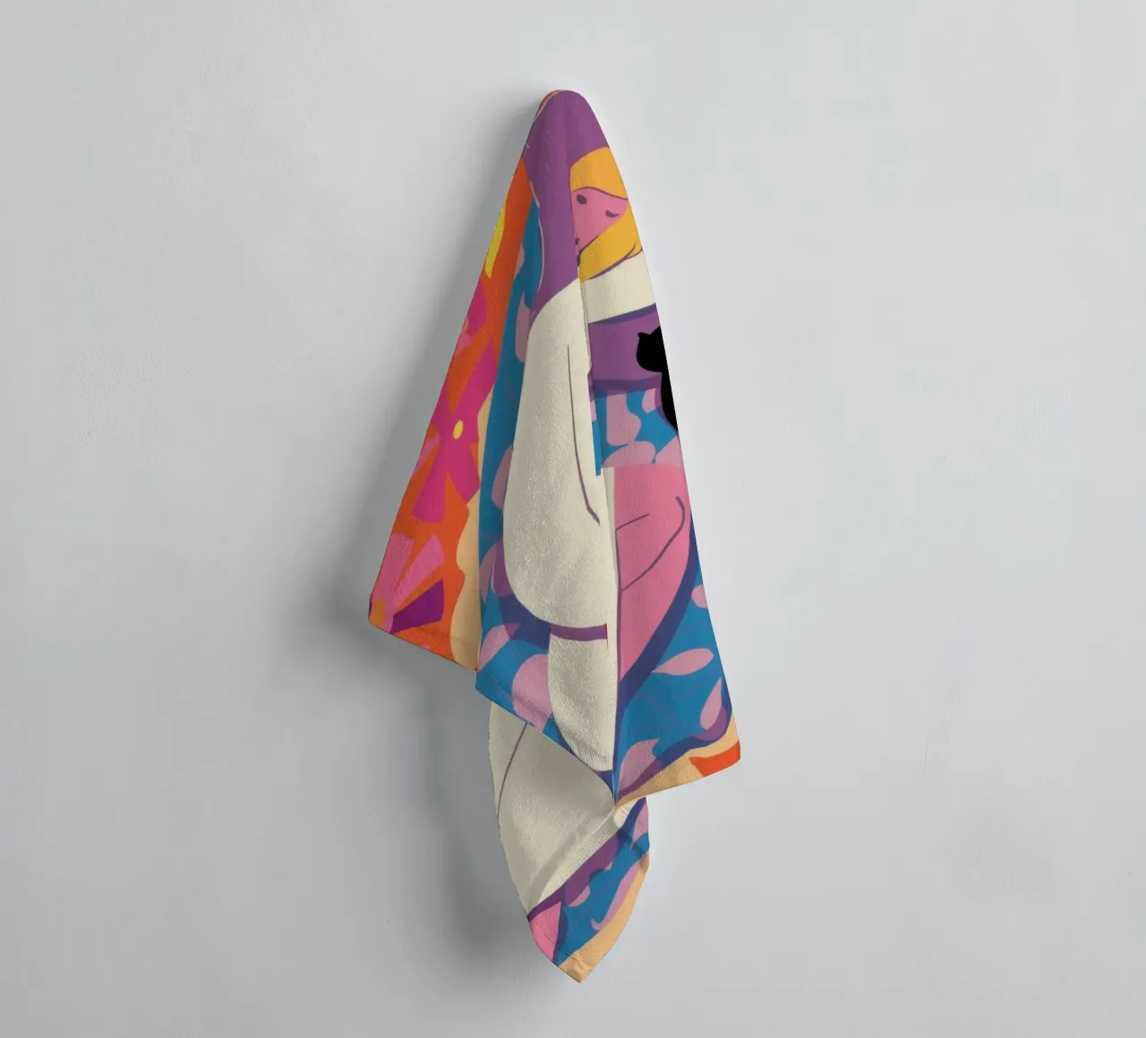 Cat in a Sink towel by Marigold Tiga