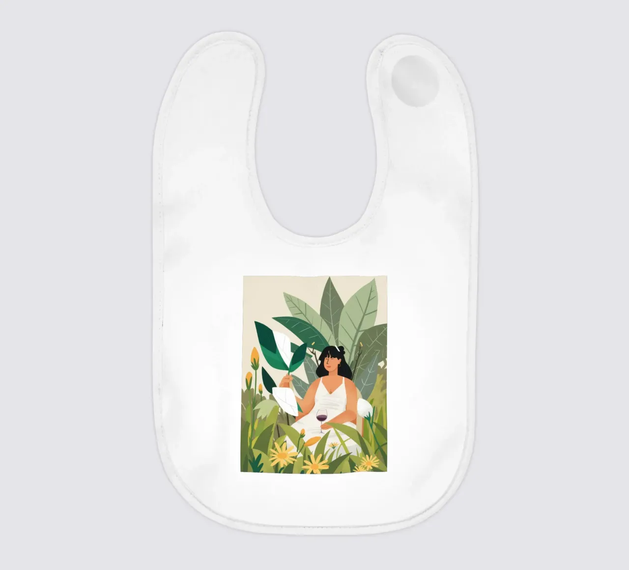 Reading in Nature baby bib by Marigold Tiga