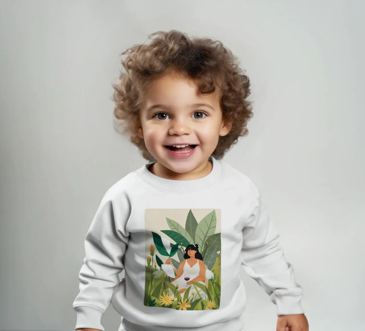Reading in Nature baby sweatshirt by Marigold Tiga