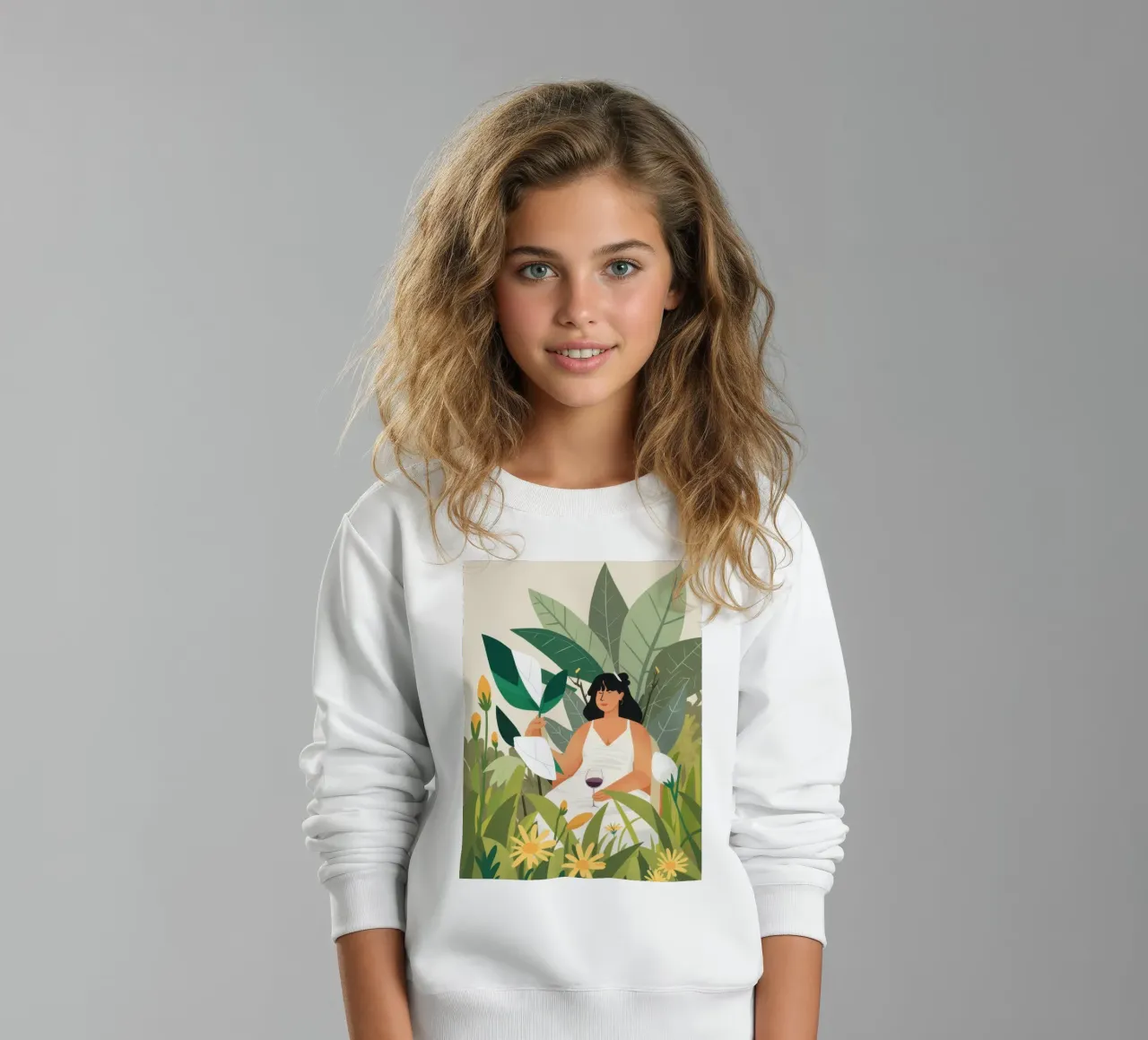 Lesen in der Natur Kinder Sweatshirt von Marigold Tiga