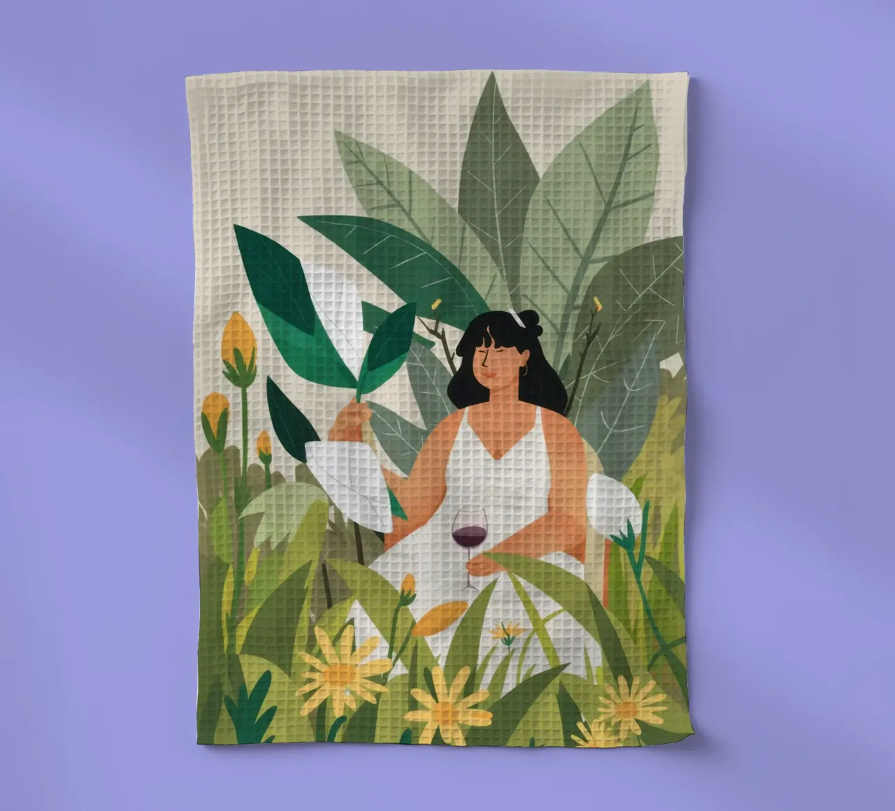 Lire dans la nature torchon de Marigold Tiga