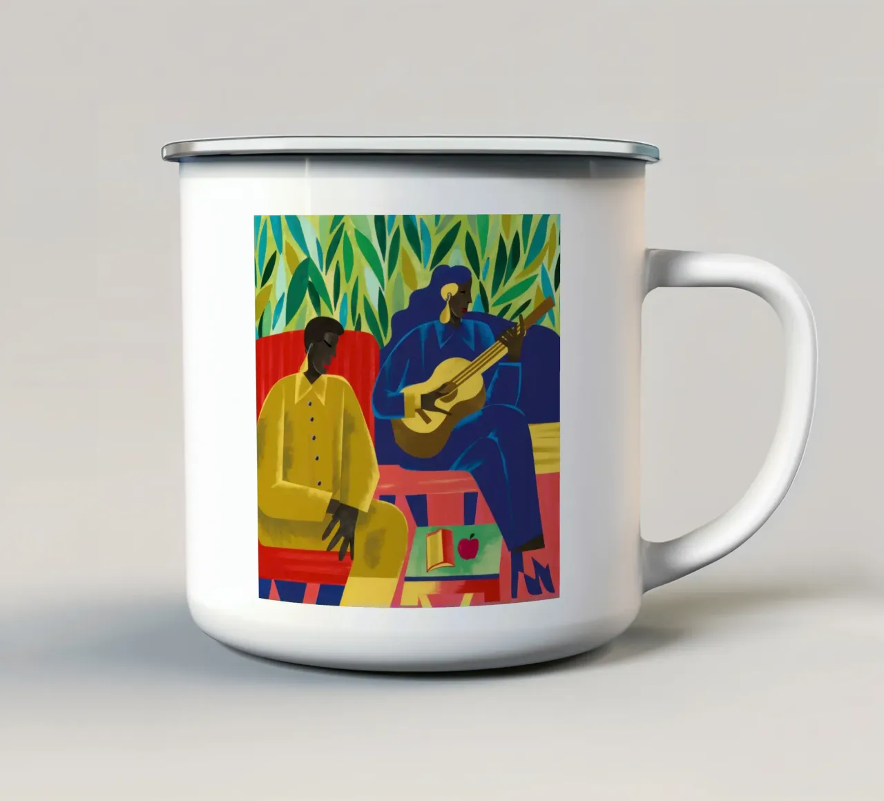 Serenata per chitarra blues tazza in smalto da Pale Aura