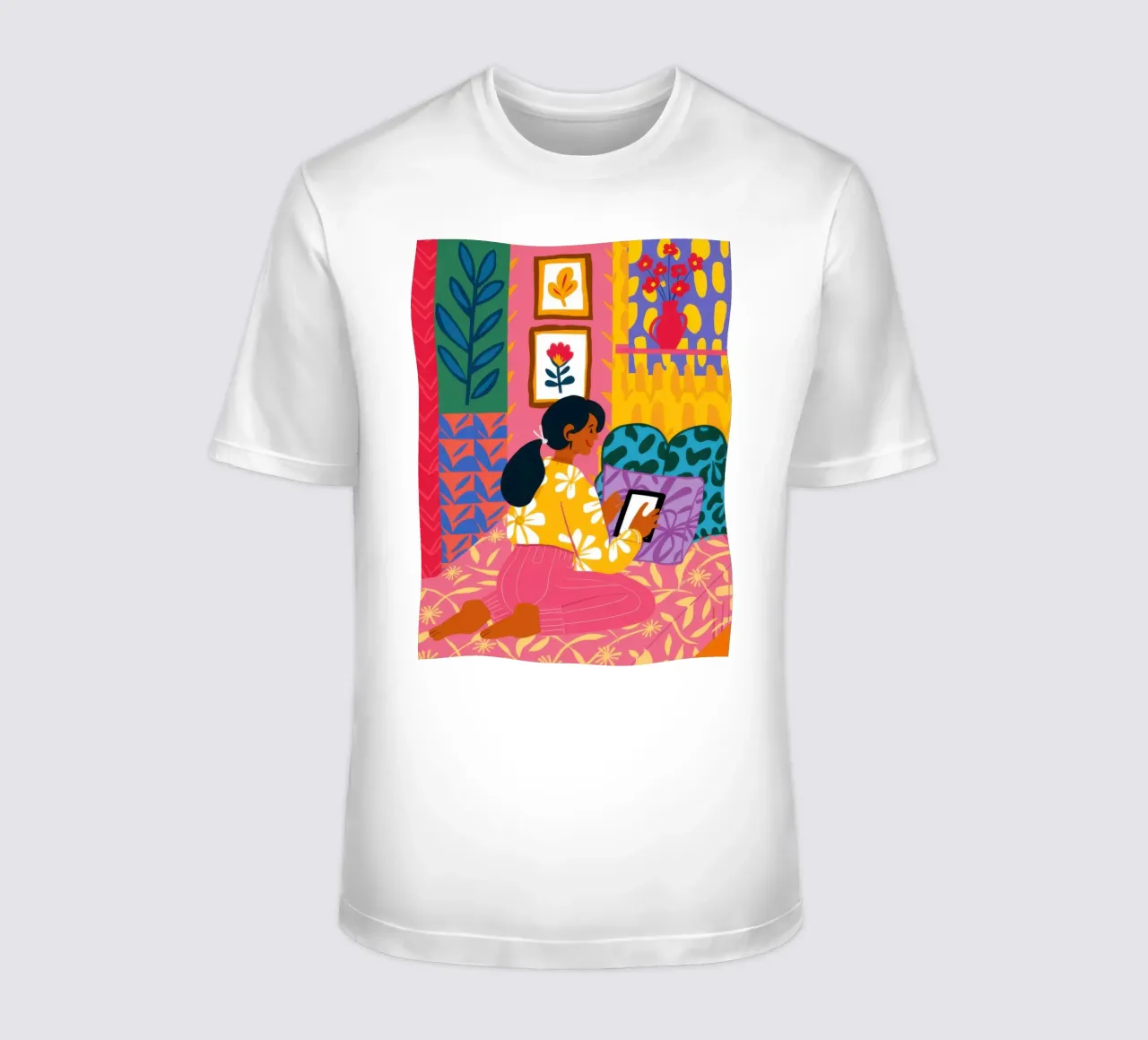 Tablet e piante t-shirt da Marigold Tiga
