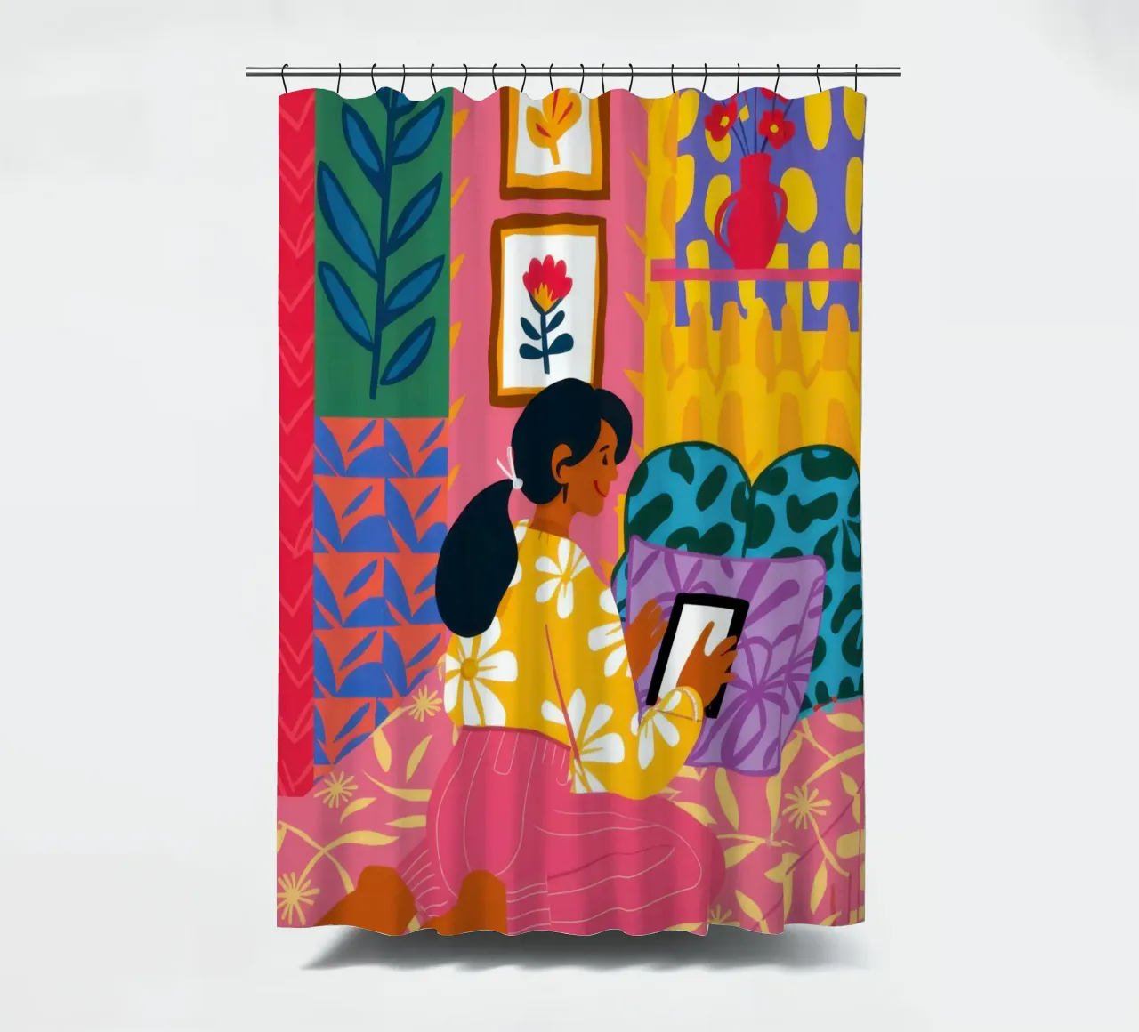 Tablet e piante tenda da doccia da Marigold Tiga