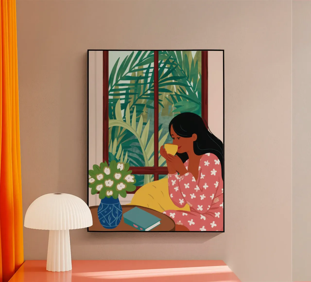 Venster Lezing Heiligdom acryl van Marigold Tiga