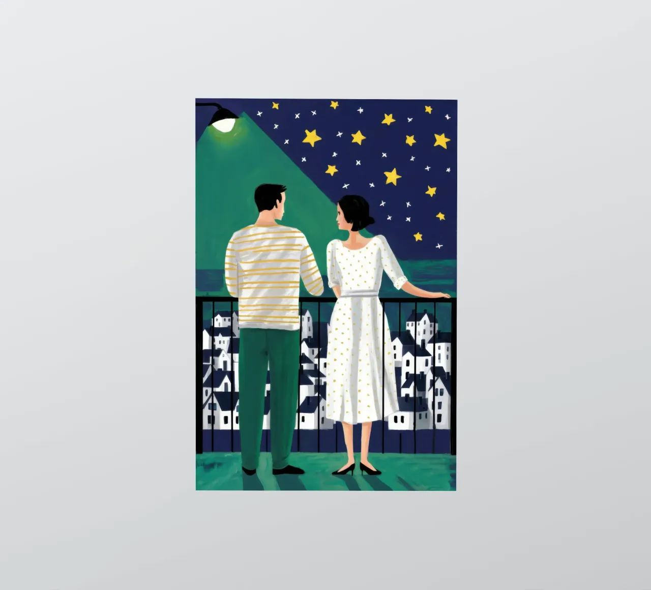 Couple on Balcony sticker by Sentinel Glow