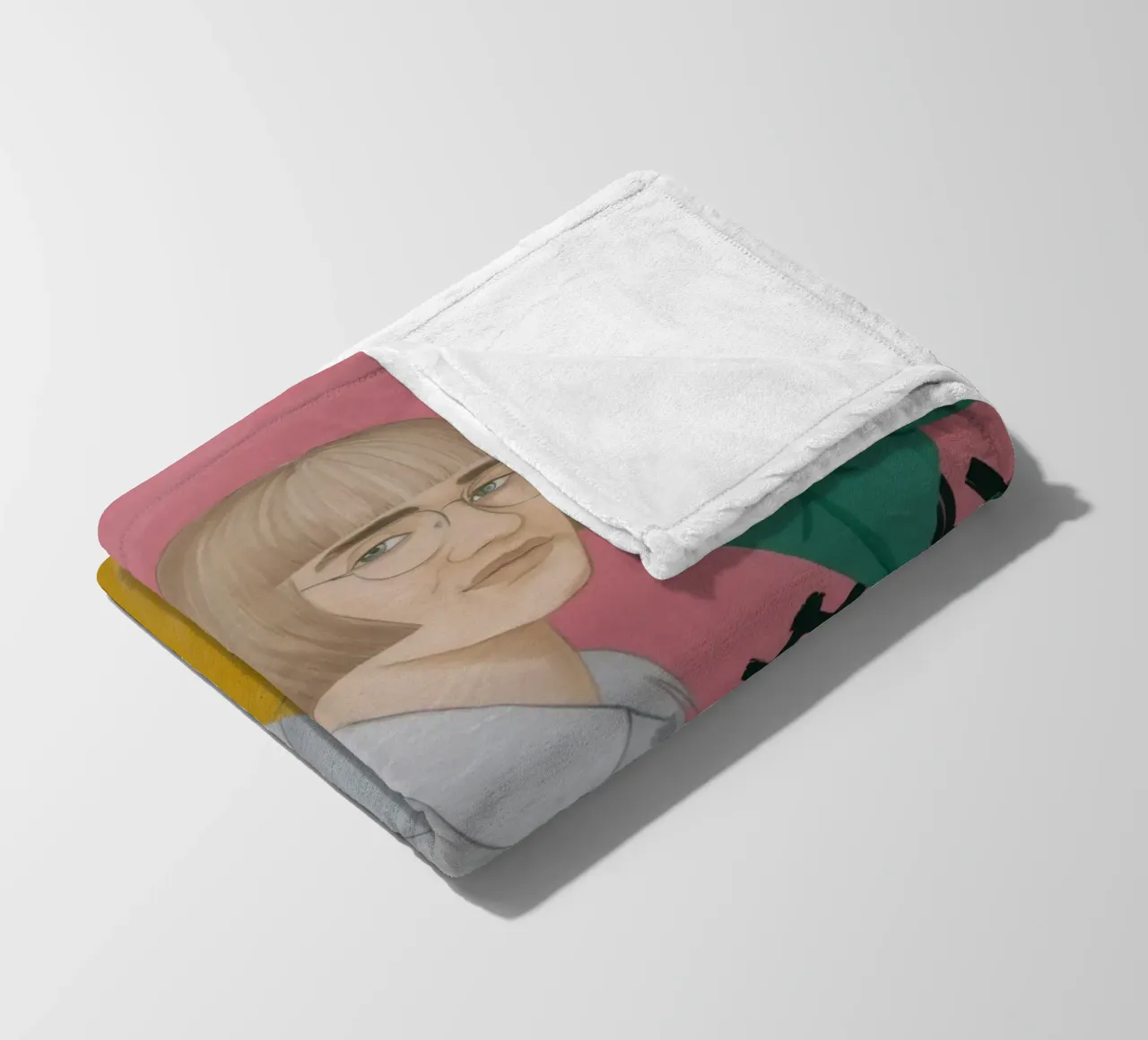 Bionda con pianta coperta in pile da Pale Aura