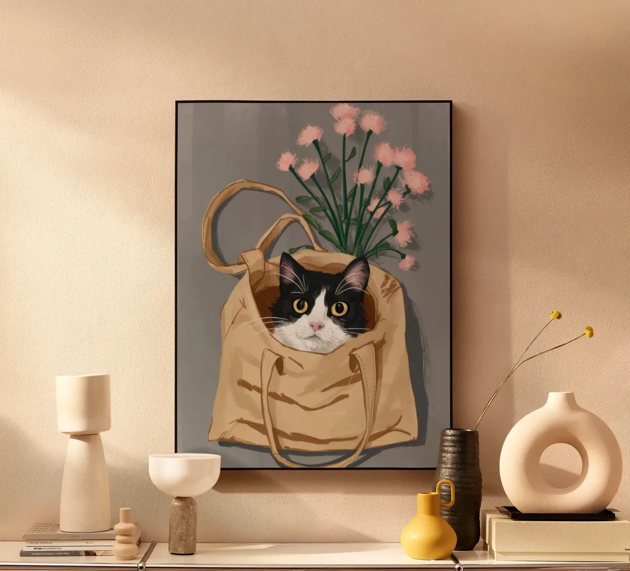 Borsa a tracolla Felino alluminio dibond da Marigold Tiga