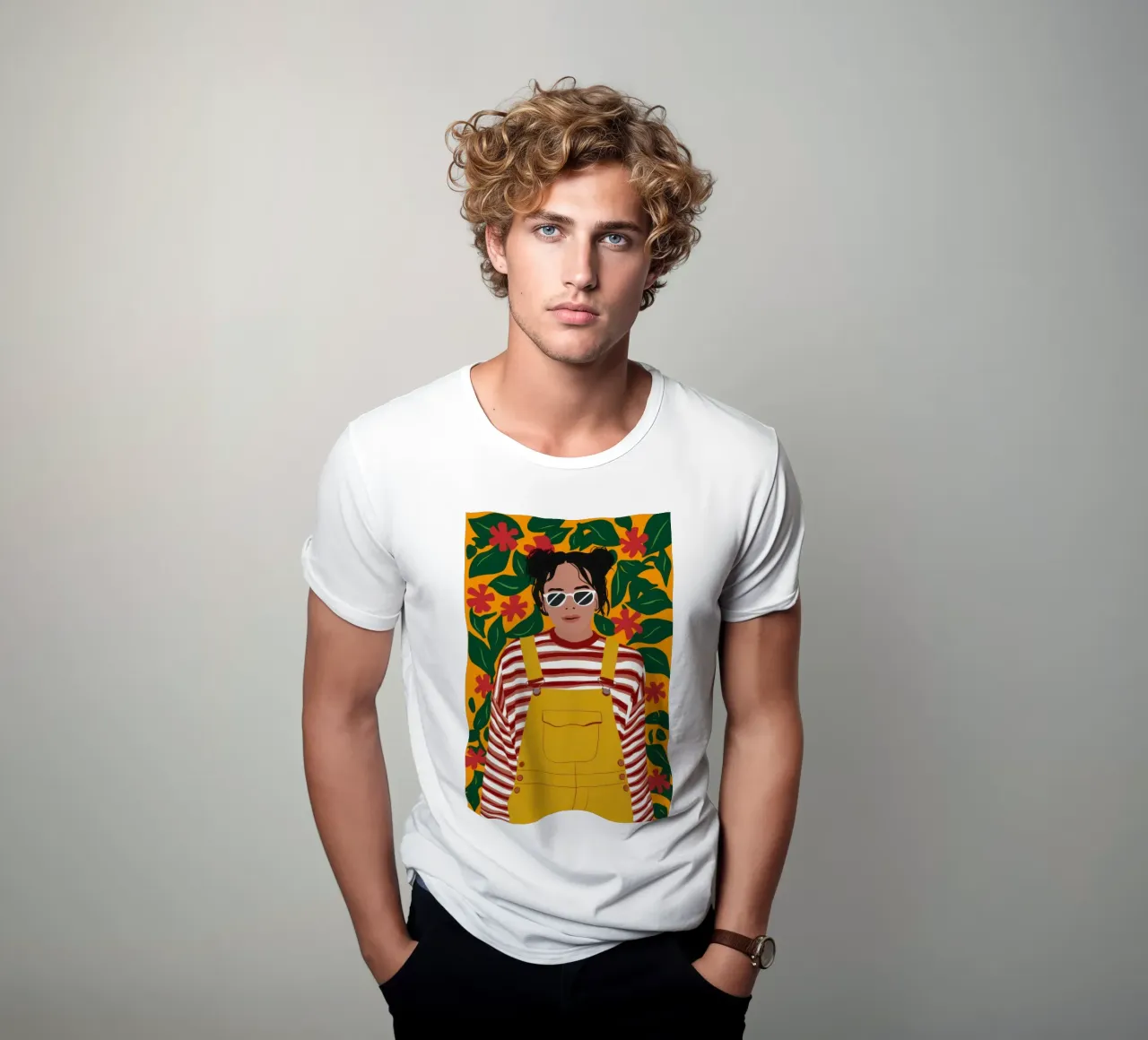 Tuta gialla Sunshine t-shirt da Pale Aura