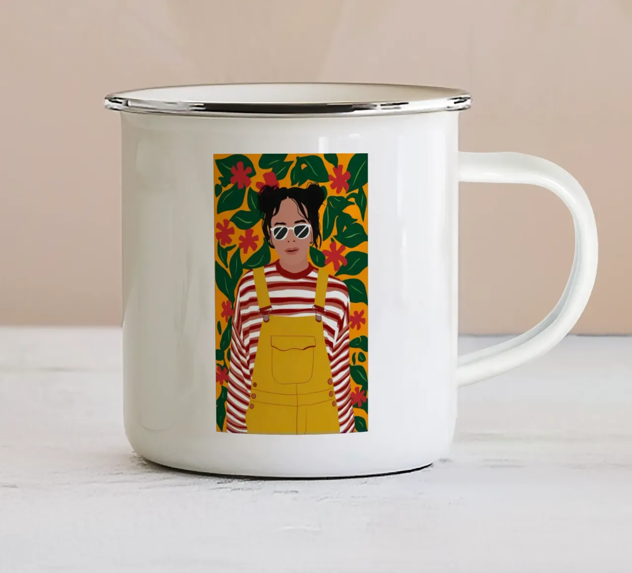 Tuta gialla Sunshine tazza in smalto da Pale Aura