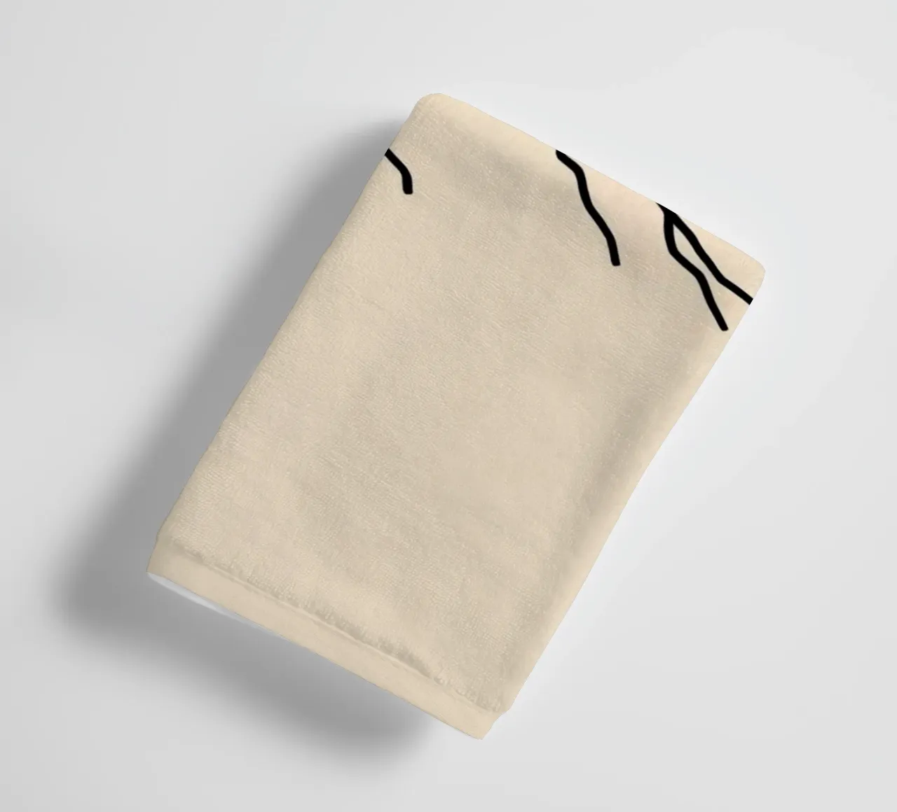 Stylized mountain range with minimalist sun in background towel by DesignDoodle