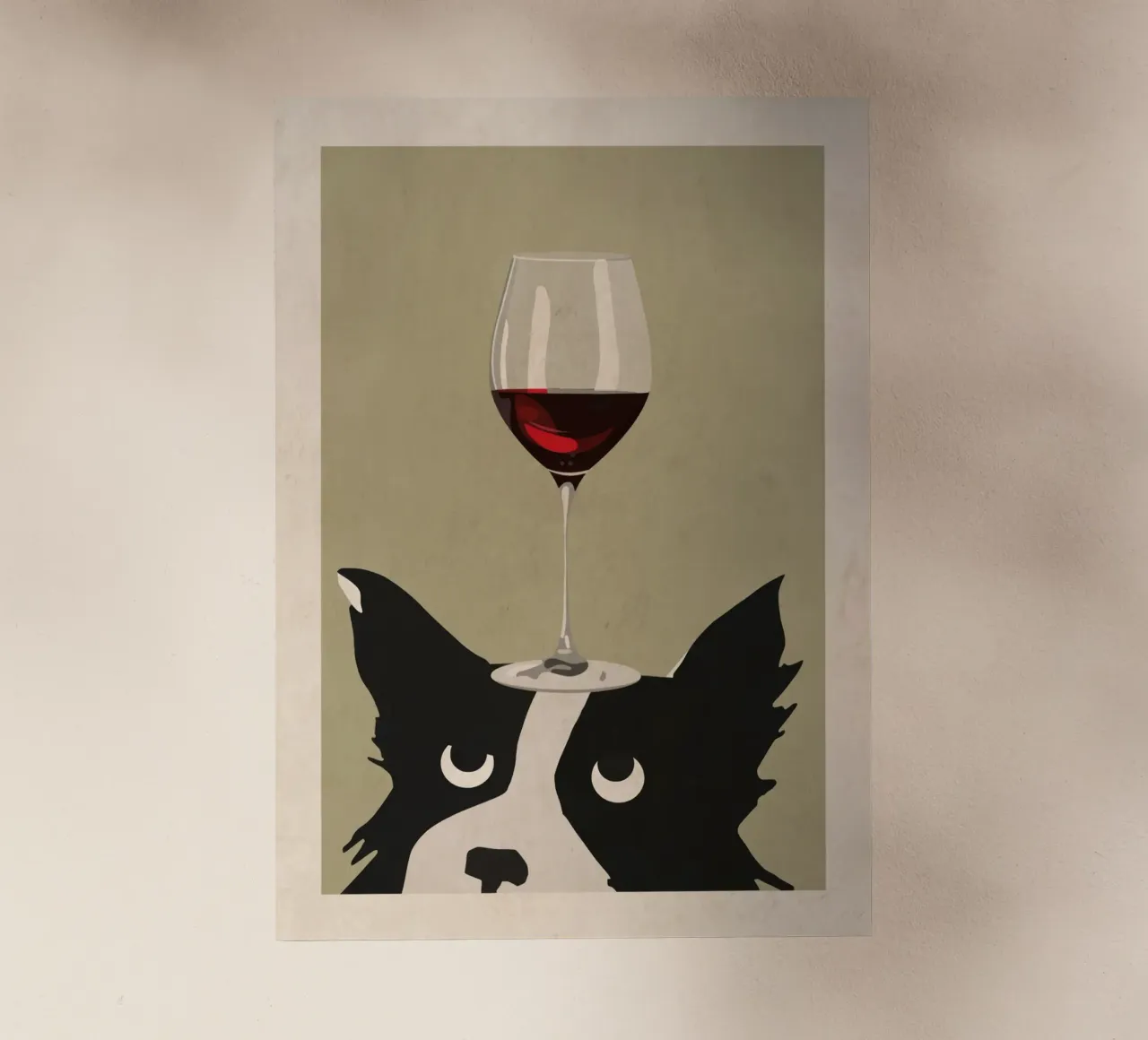 Cane e vino rosso pellicola backlit da muench benjamin