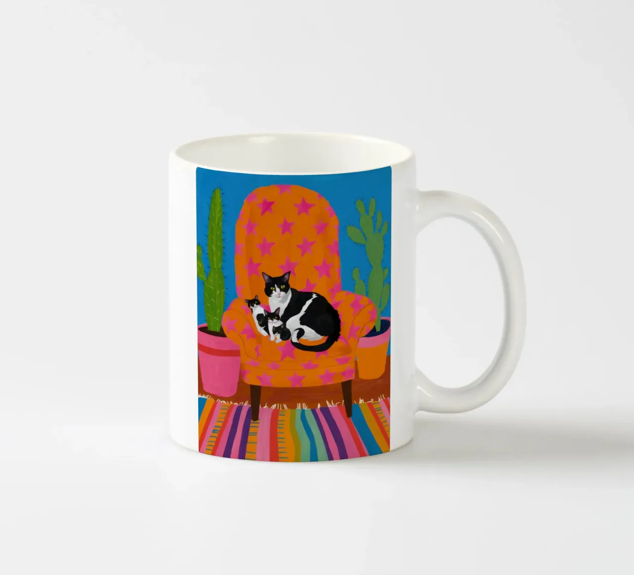 Poltrona arancione Catnap tazza in ceramica da Marigold Tiga