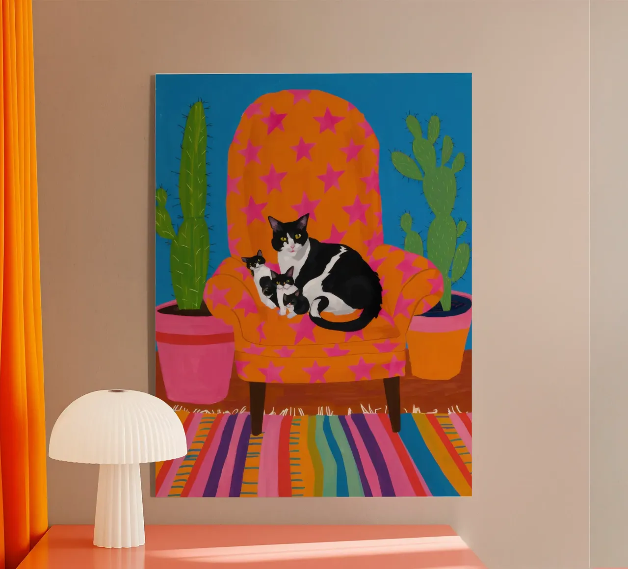 Poltrona arancione Catnap plexiglass da Marigold Tiga