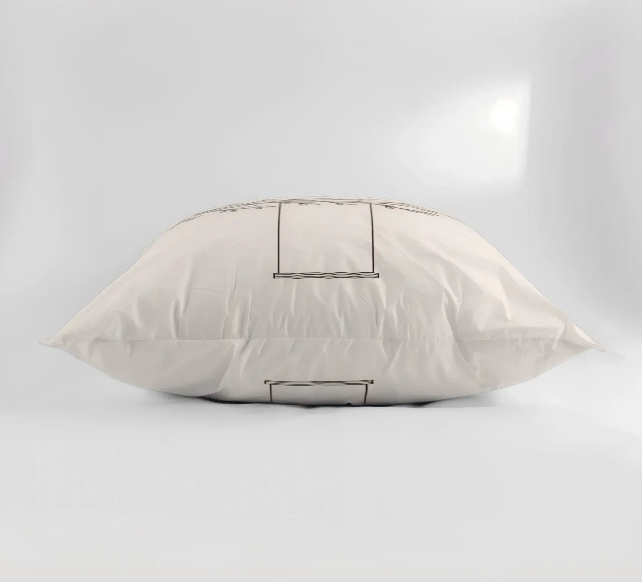 Empty swing hanging from a tree branch in a minimalist art decorative cushion by DesignDoodle