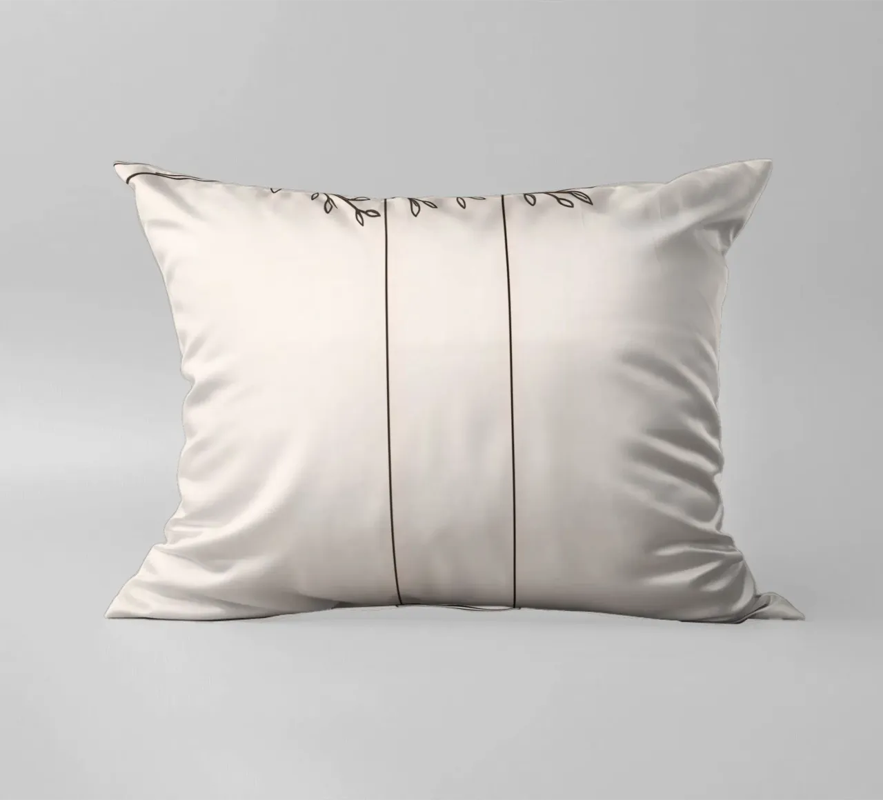 Empty swing hanging from a tree branch in a minimalist art decorative cushion by DesignDoodle