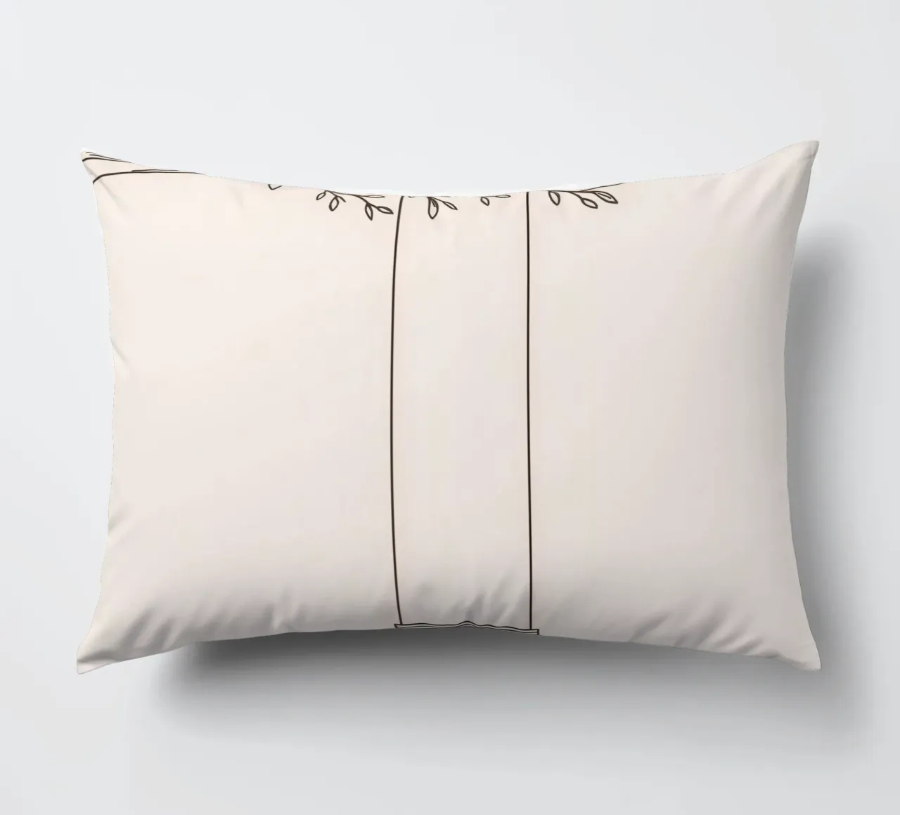 Empty swing hanging from a tree branch in a minimalist art decorative cushion by DesignDoodle