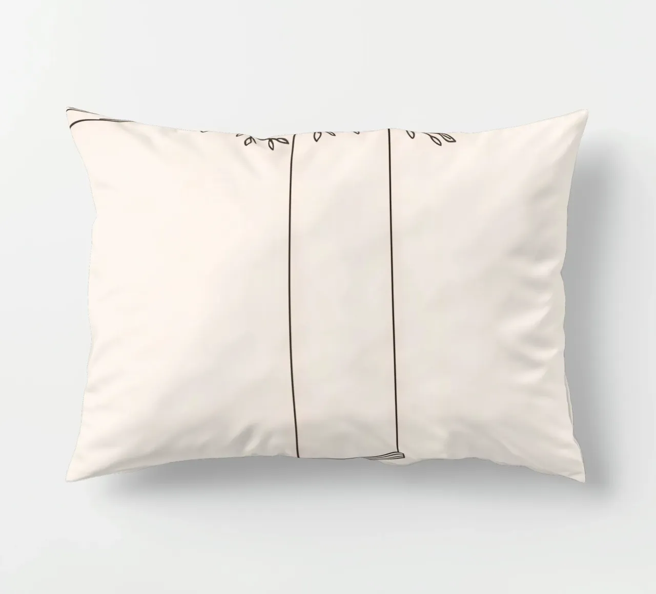 Empty swing hanging from a tree branch in a minimalist art decorative cushion by DesignDoodle