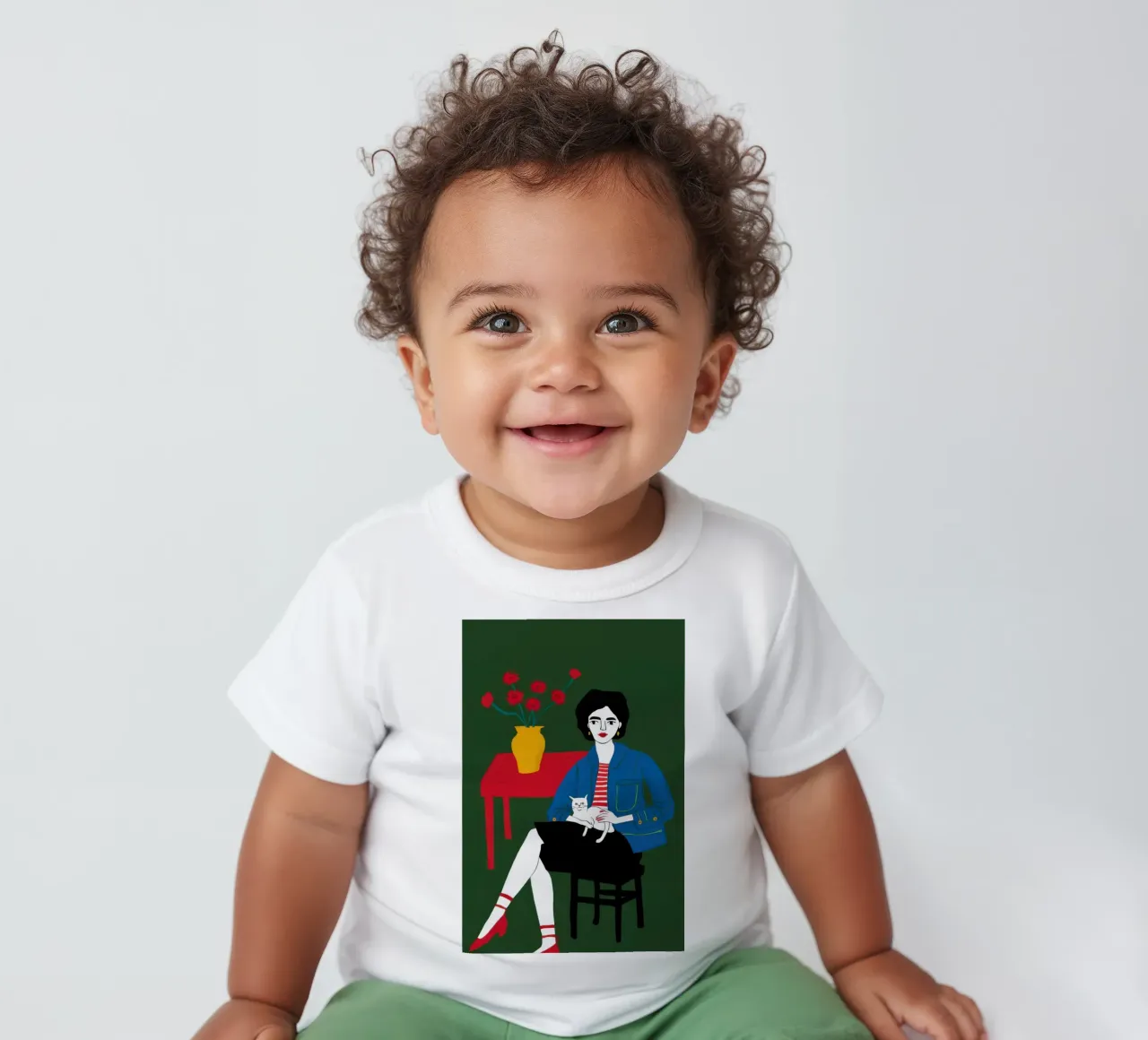 Table à pizza à carreaux t-shirt pour bébé de Sentinel Glow
