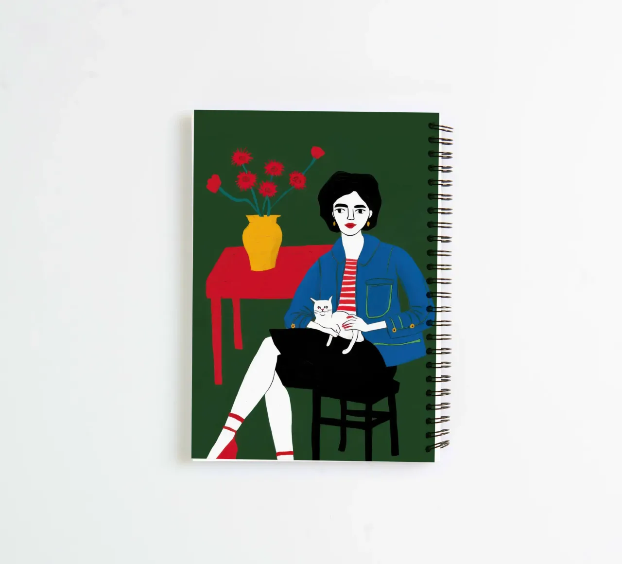 Checkered Pizza Table spiral notebook by Sentinel Glow