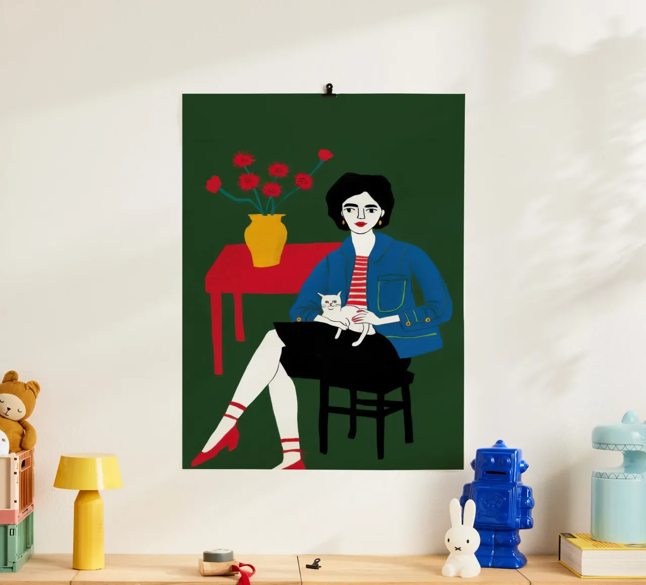 Tavolo da pizza a scacchi poster da Sentinel Glow