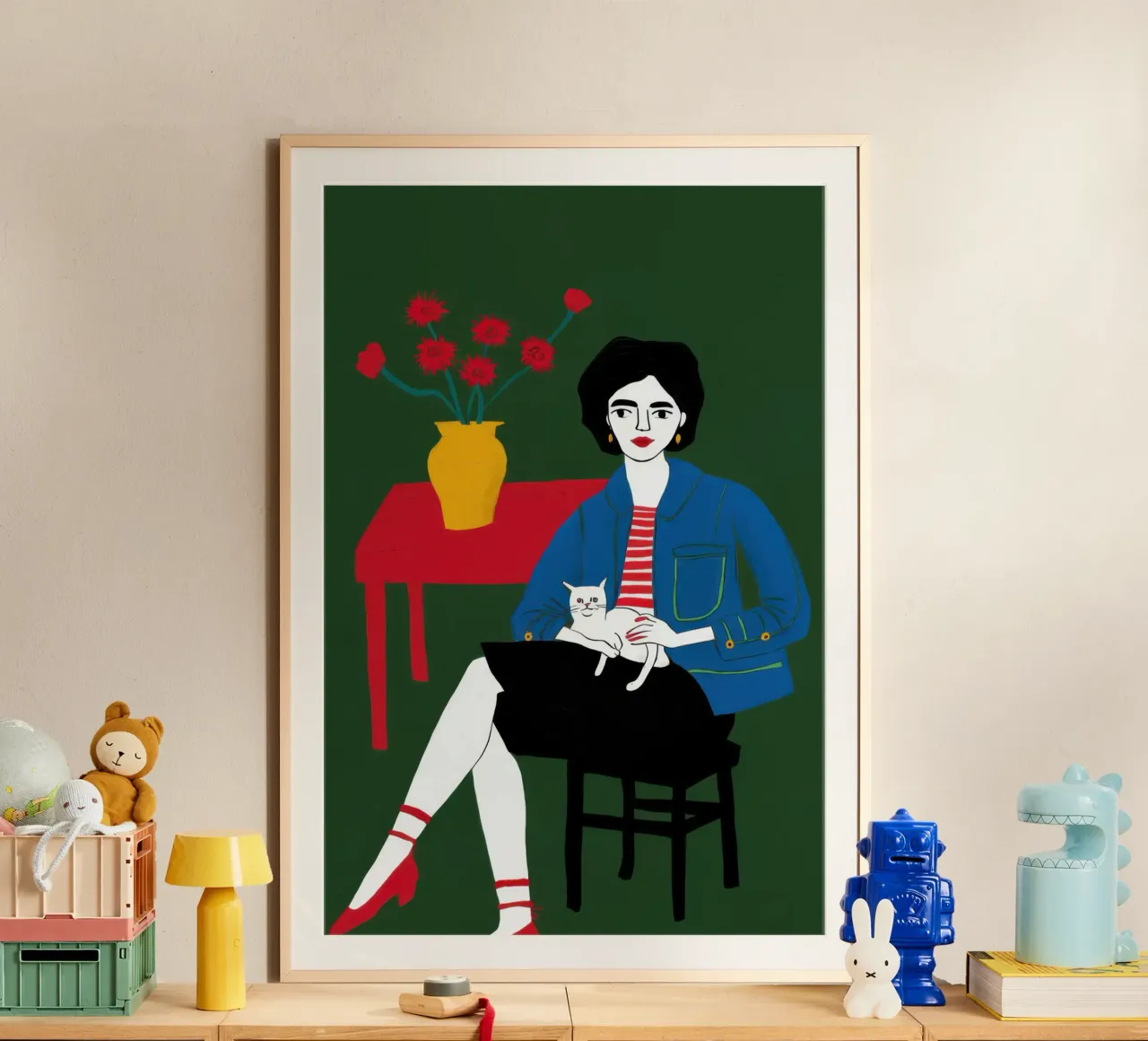 Tavolo da pizza a scacchi poster da Sentinel Glow