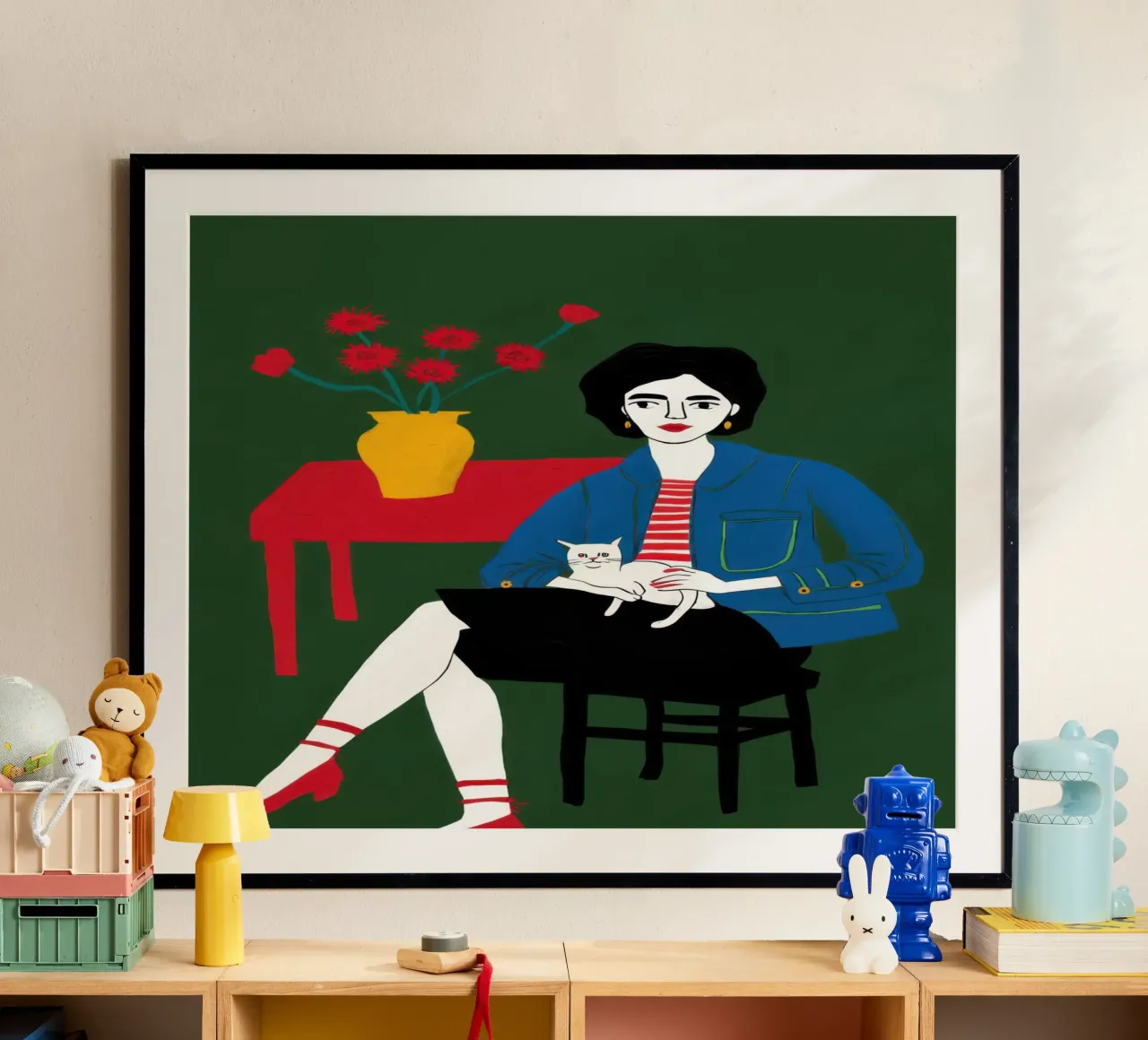 Tavolo da pizza a scacchi poster da Sentinel Glow