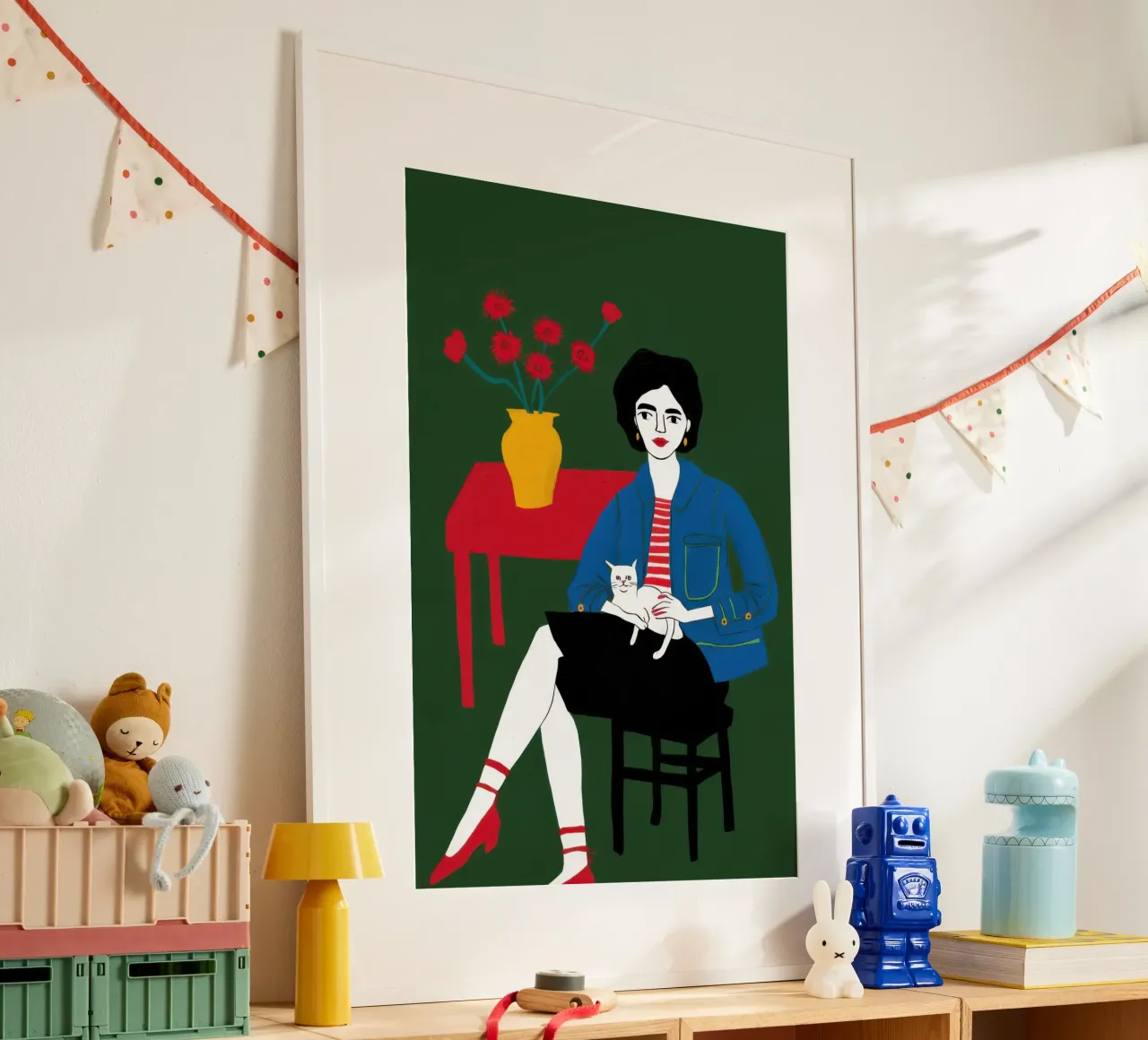 Checkered Pizza Table poster by Sentinel Glow