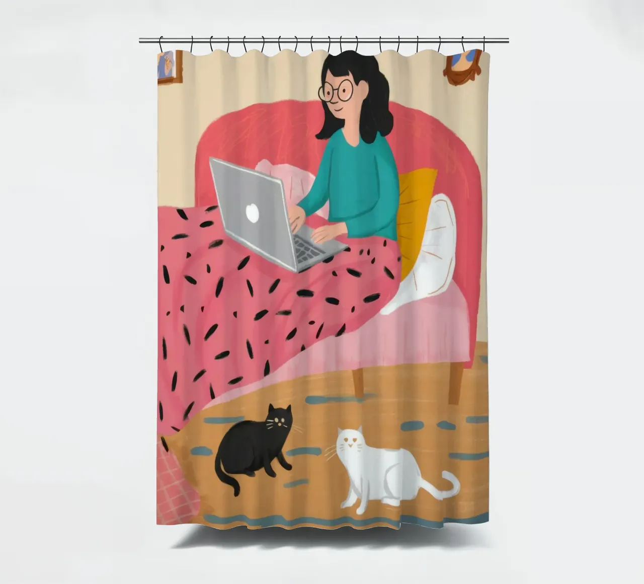 Computer portatile a letto tenda da doccia da Marigold Tiga