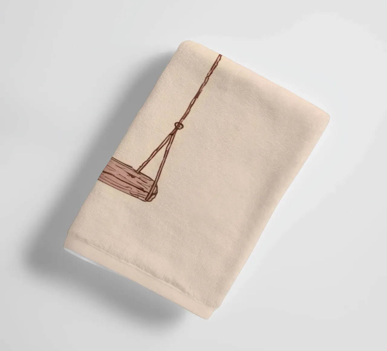 Schaukel an einem Ast mit zarten Blättern hängend Handtuch von DesignDoodle